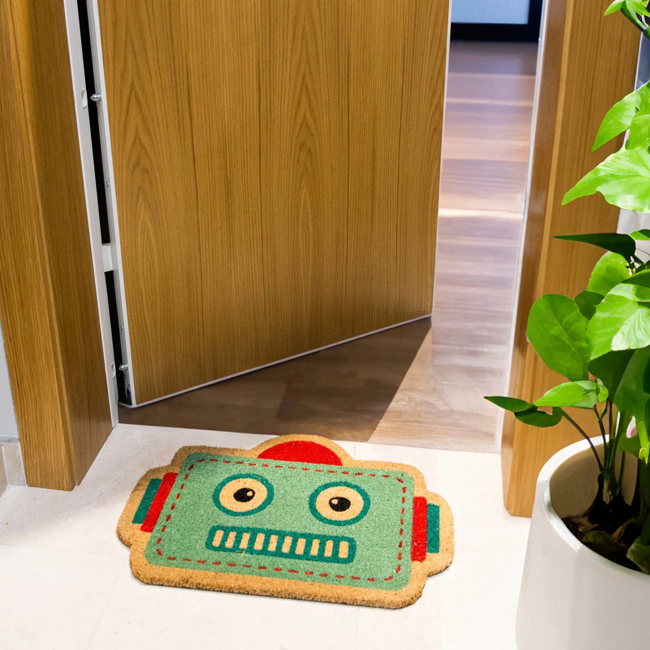 ROBOT - light blue Doormat - 60x40 cm | Fisura