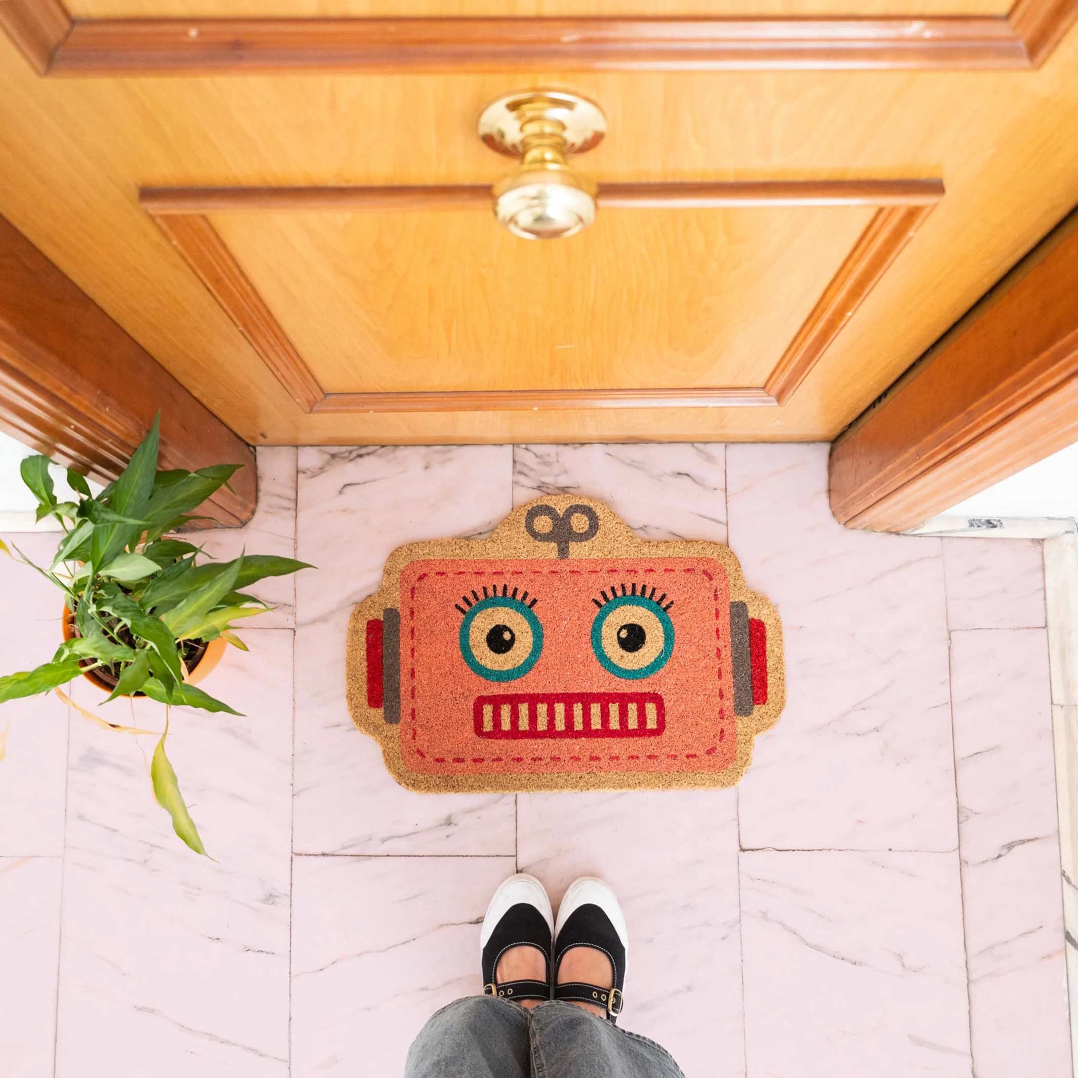 ROBOT - rose Doormat - 60x40 cm | Fisura
