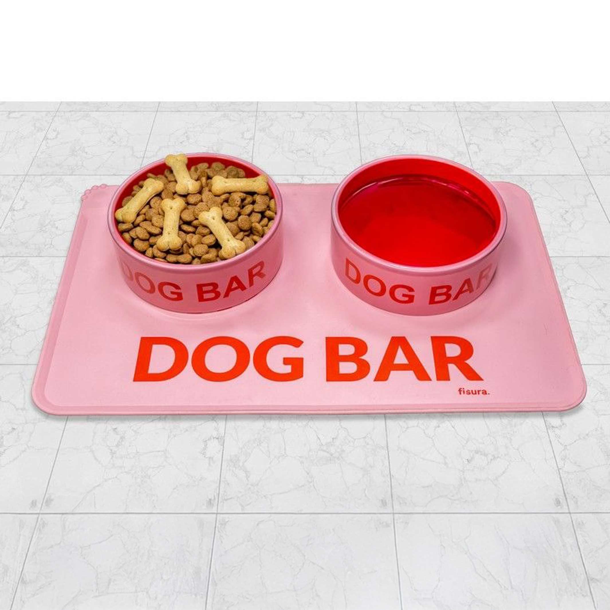 DOG BAR - Pink Food Bowl for Pets - D=16 cm | Fisura