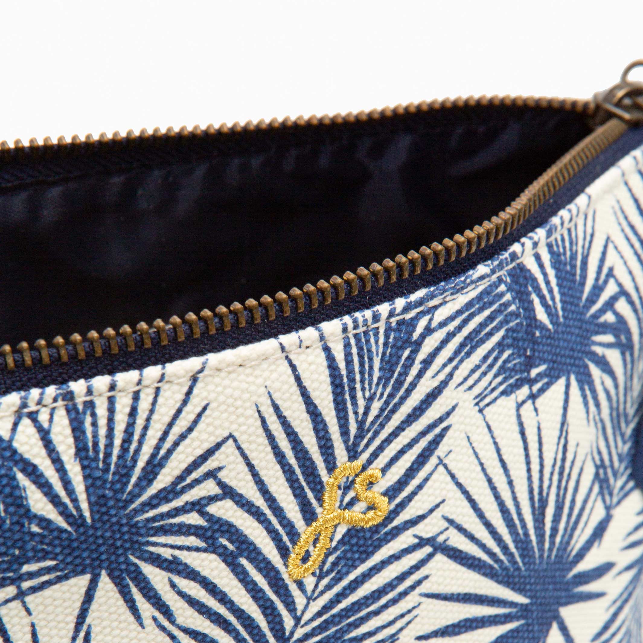 MILA BLUE PALM - Wash Bag | farans