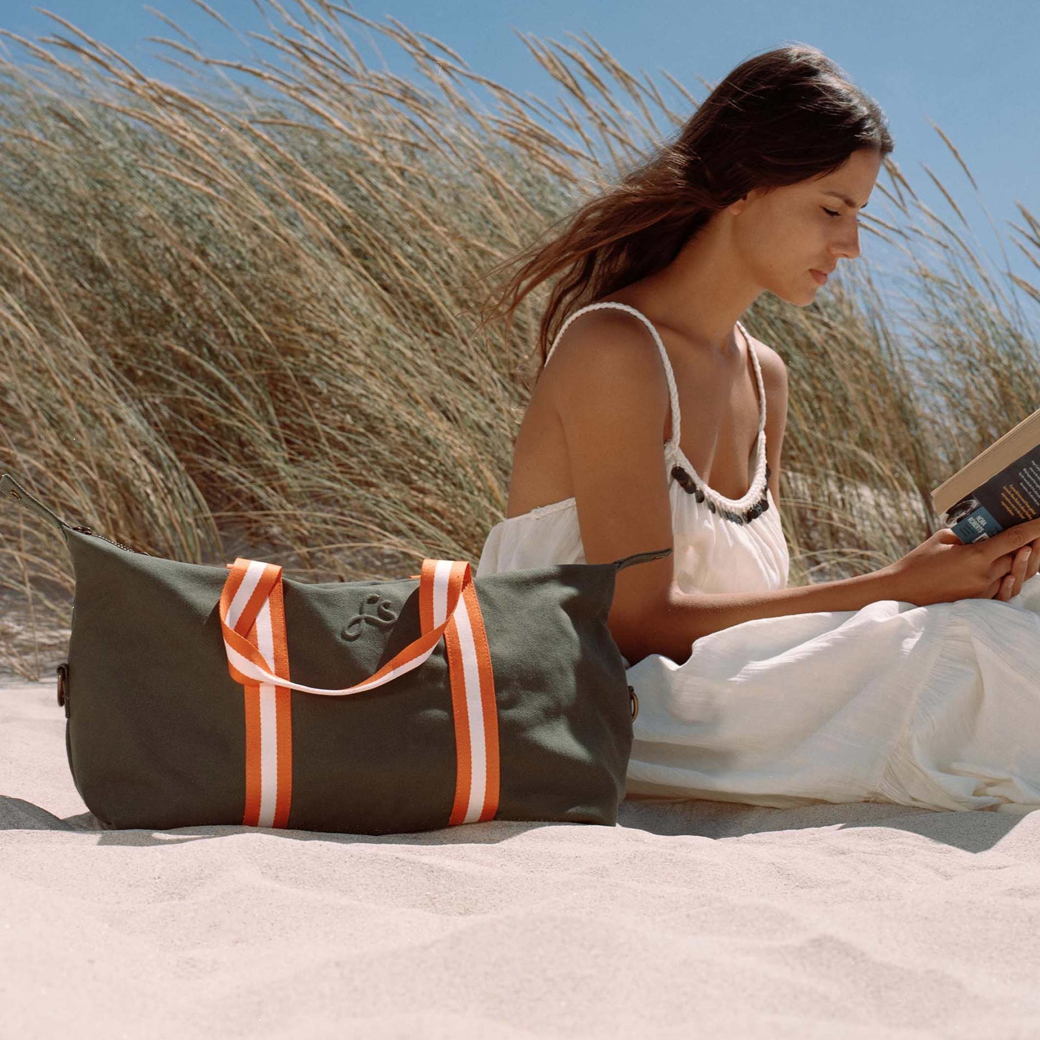 BODHI EXPLORER DUFFLE BAG - Olive green Travel Bag - recycled canvas 51 cm | farans