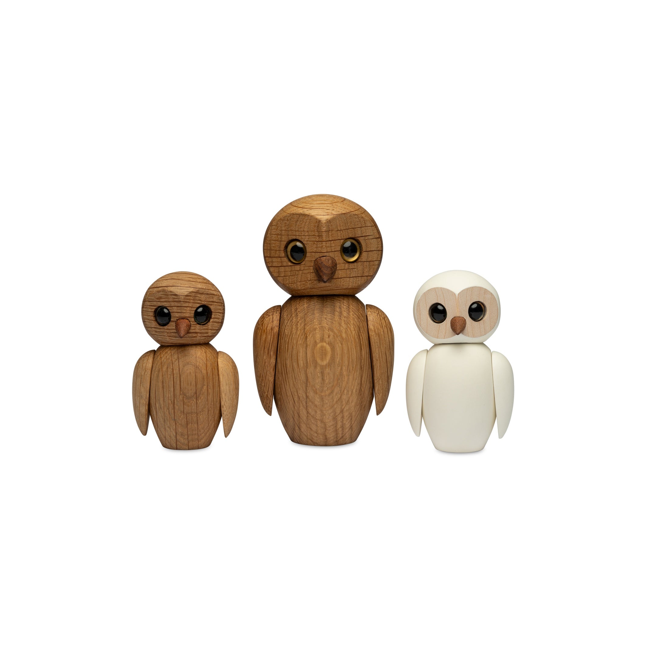 WISE WHITE- Kleine weisse Schnee-Eule Dekofigur aus Holz - 7 cm hoch - Chresten Sommer | Spring Copenhagen