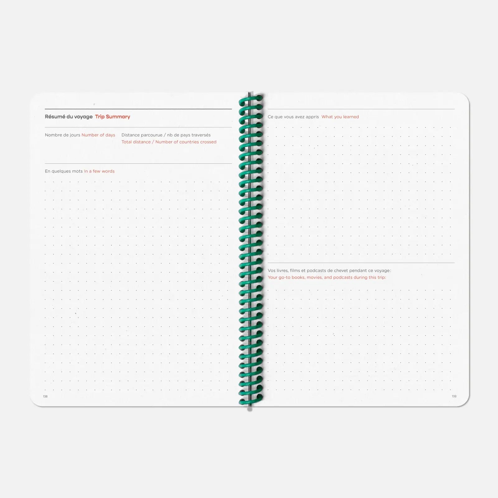 CARNET DE VOYAGE - Reise-Notizbuch - A5 mit 150 Seiten | Papier Tigre