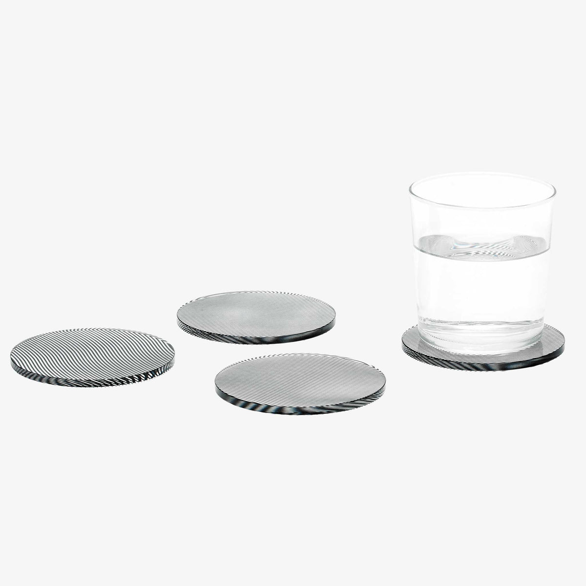 SOUS-VERRES GRILLÉS EN VERRE | DESSOUS DE VERRE | Ensemble de 4 | Sont conscients