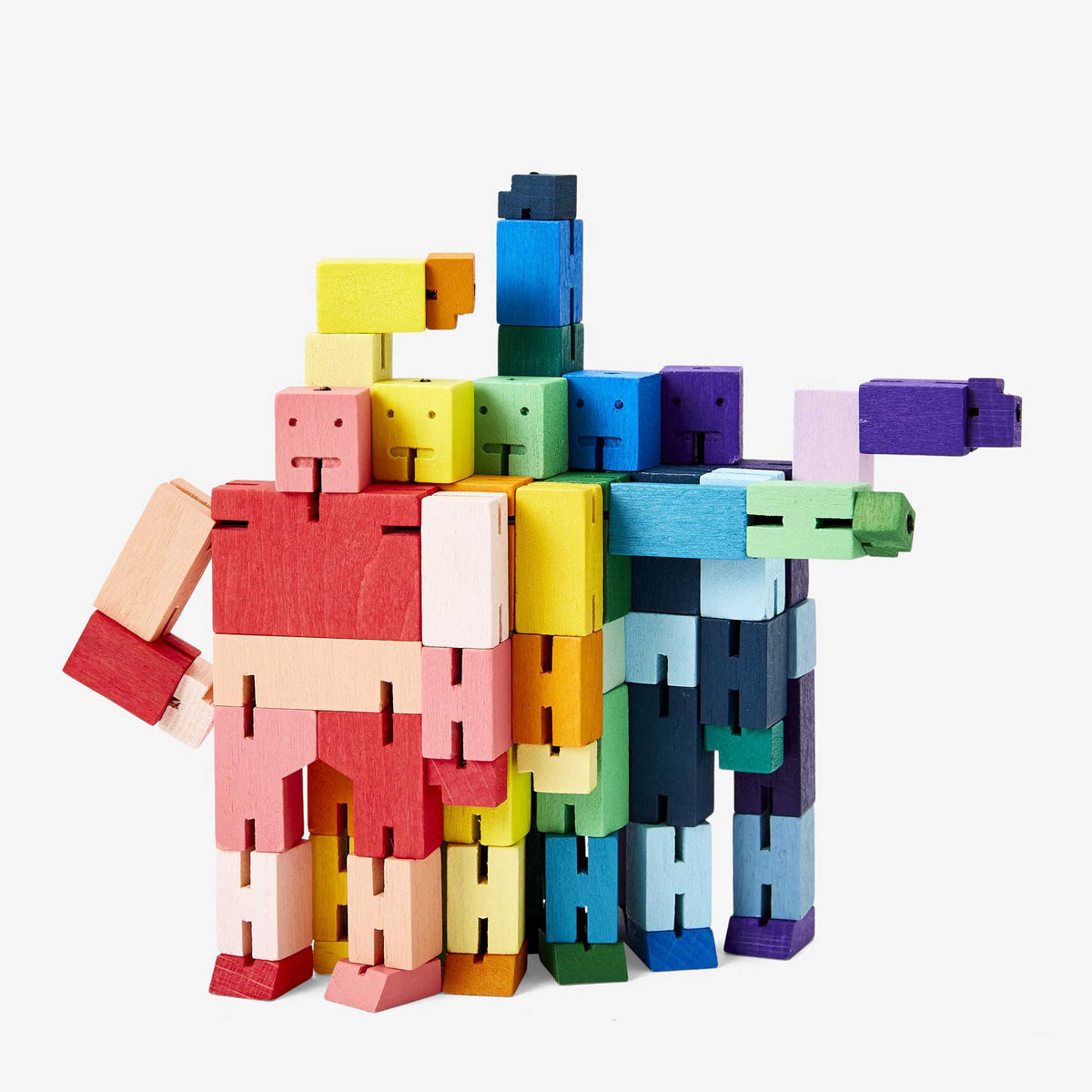 CUBEBOT® Capsule Collection | 3D PUZZLE ROBOTER | Rot Multi | David Weeks | Areaware