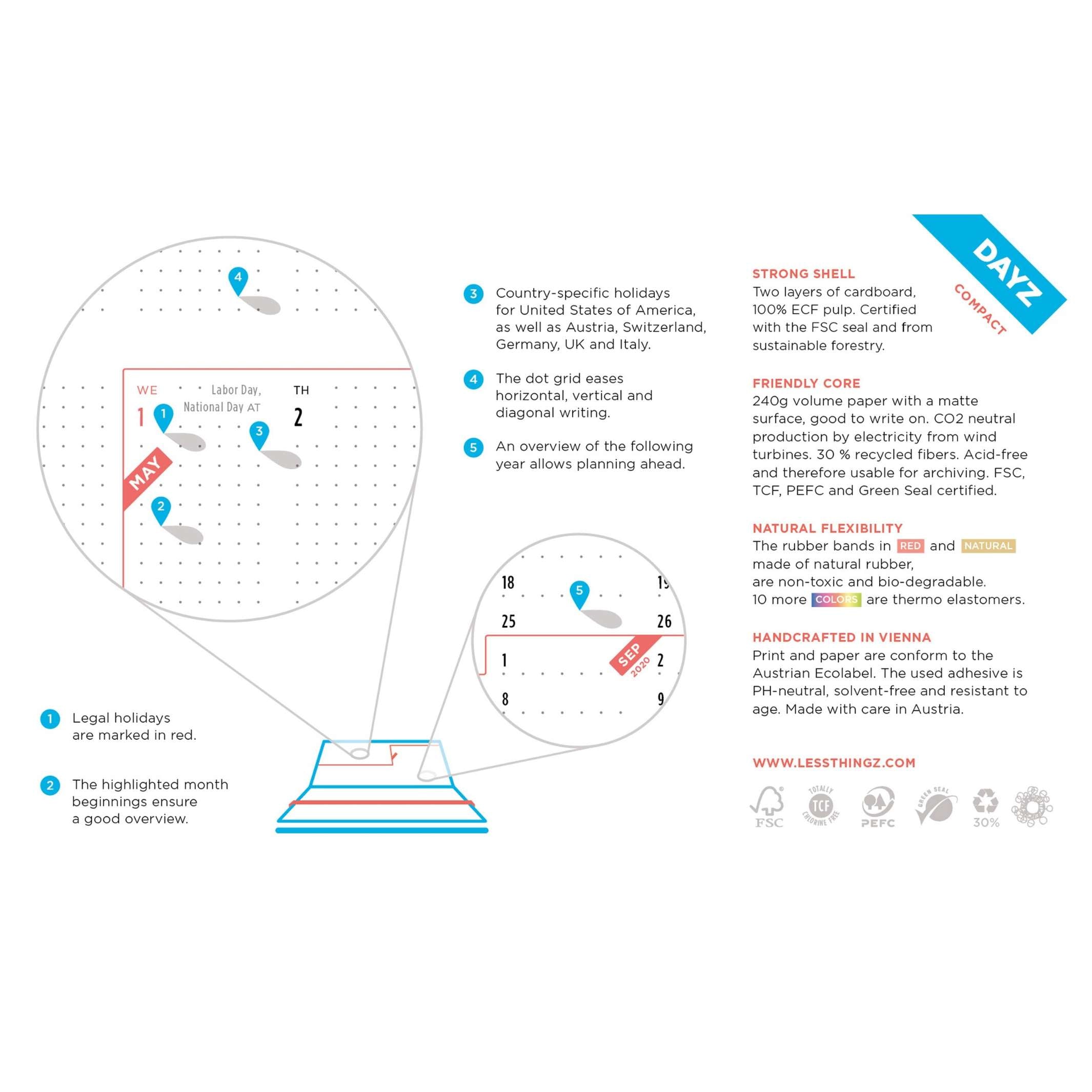 DAYS compact - Weekly planner 26/27 | Less Thingz