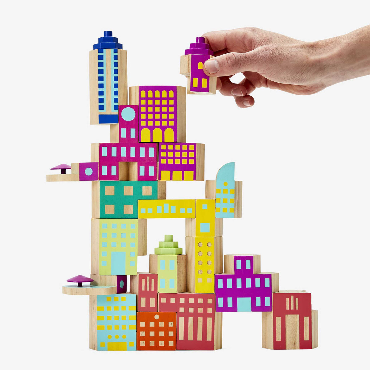 BLOCKITECTURE® | DÉCO Méga Set | BLOCS DE CONSTRUCTION Architecture en bois | James Paulius | Sont conscients