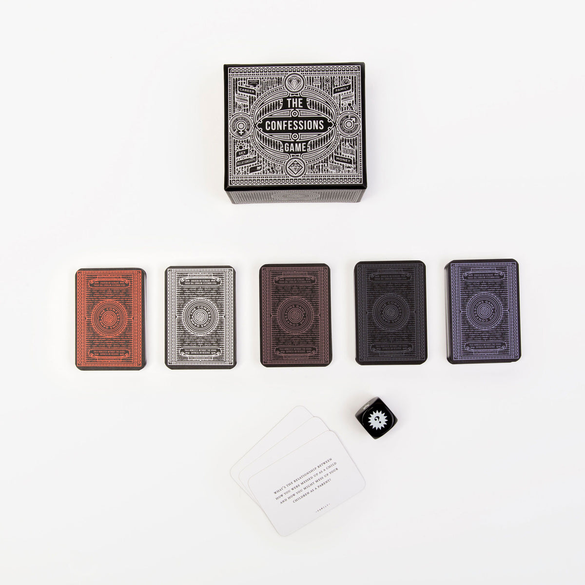 CONFESSIONS GAME | JEU DE CARTES ET DE DÉS pour adultes | Édition anglaise | The School of Life