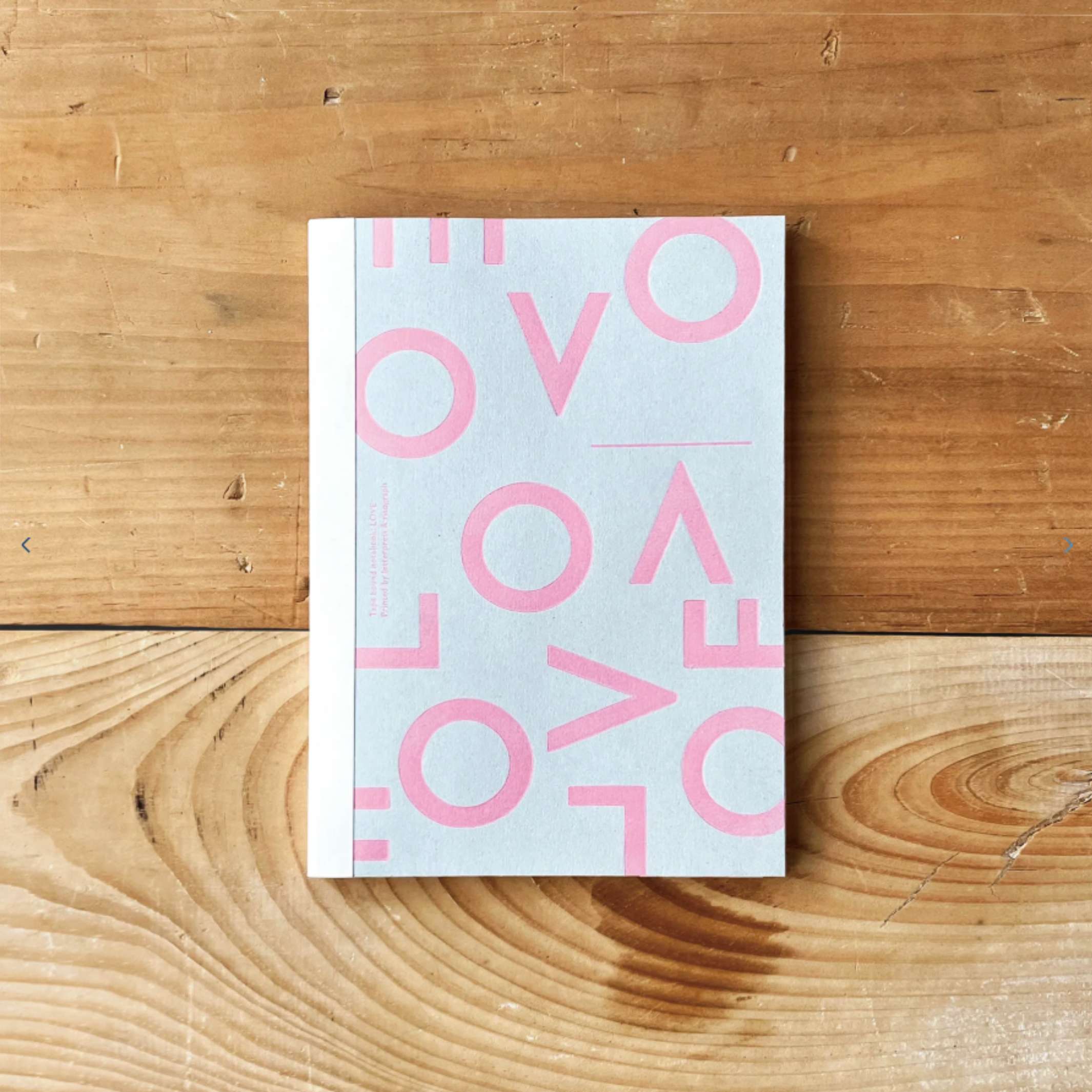 Notebook Tape Bound Love Random – Letterpress, A5 | Tomigaya