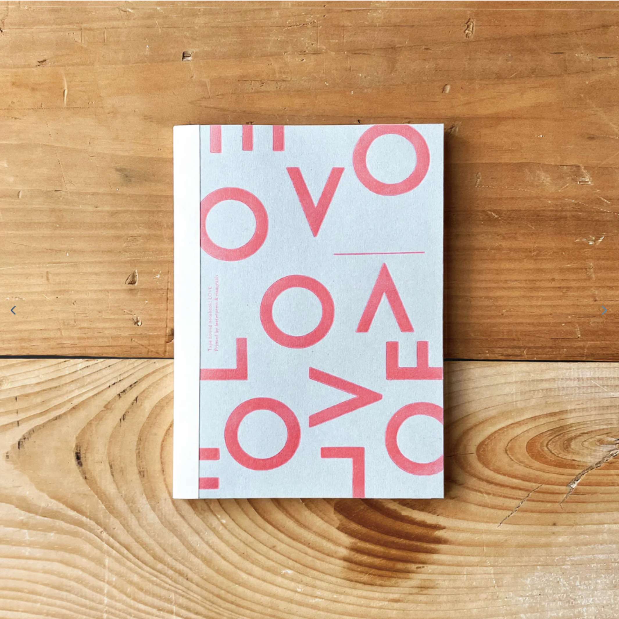 Notebook Tape Bound Love 2 Random – Letterpress, A5 | Tomigaya