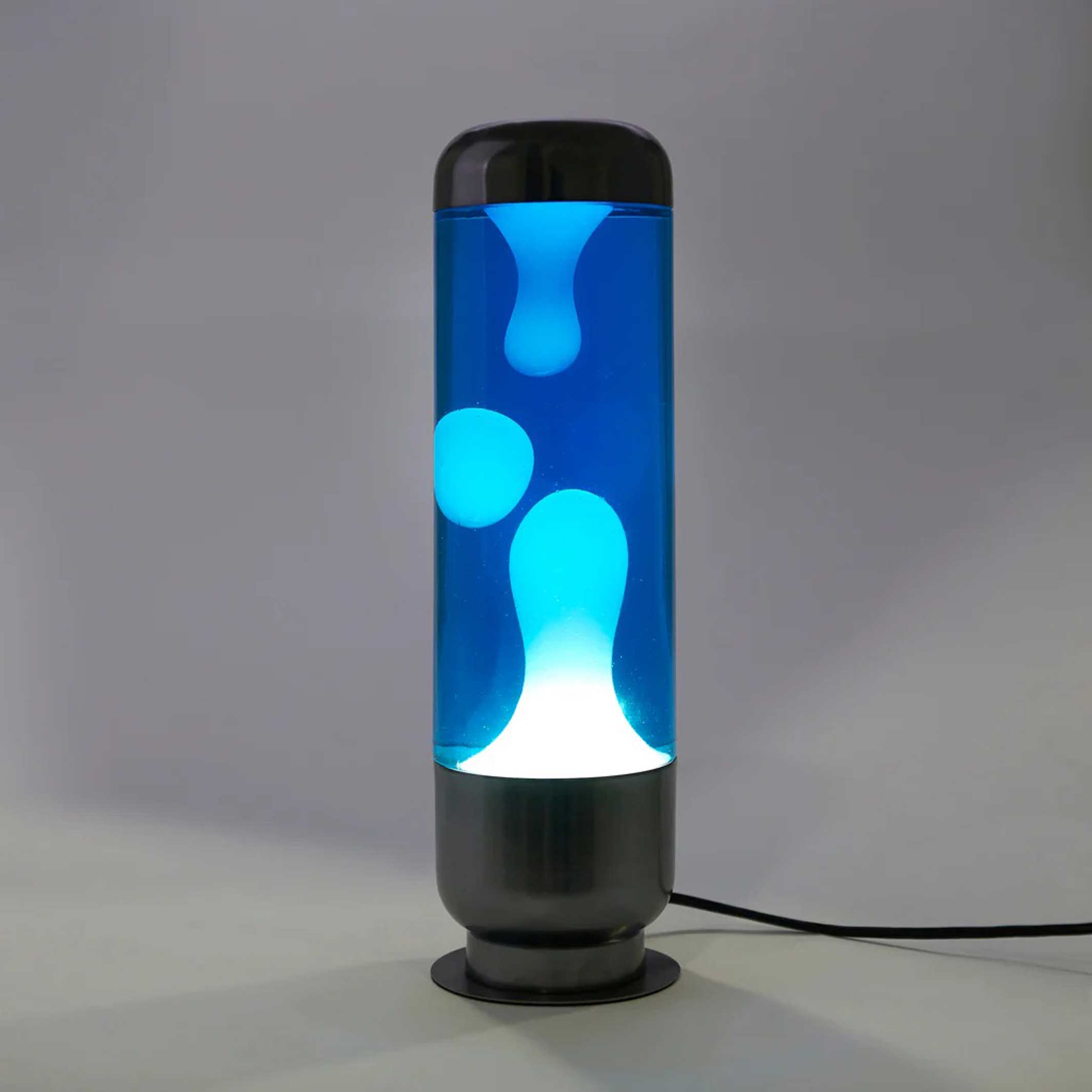 Lavalampe Capsule – Blau-Weiß · Aluminium · 35 cm | Balvi