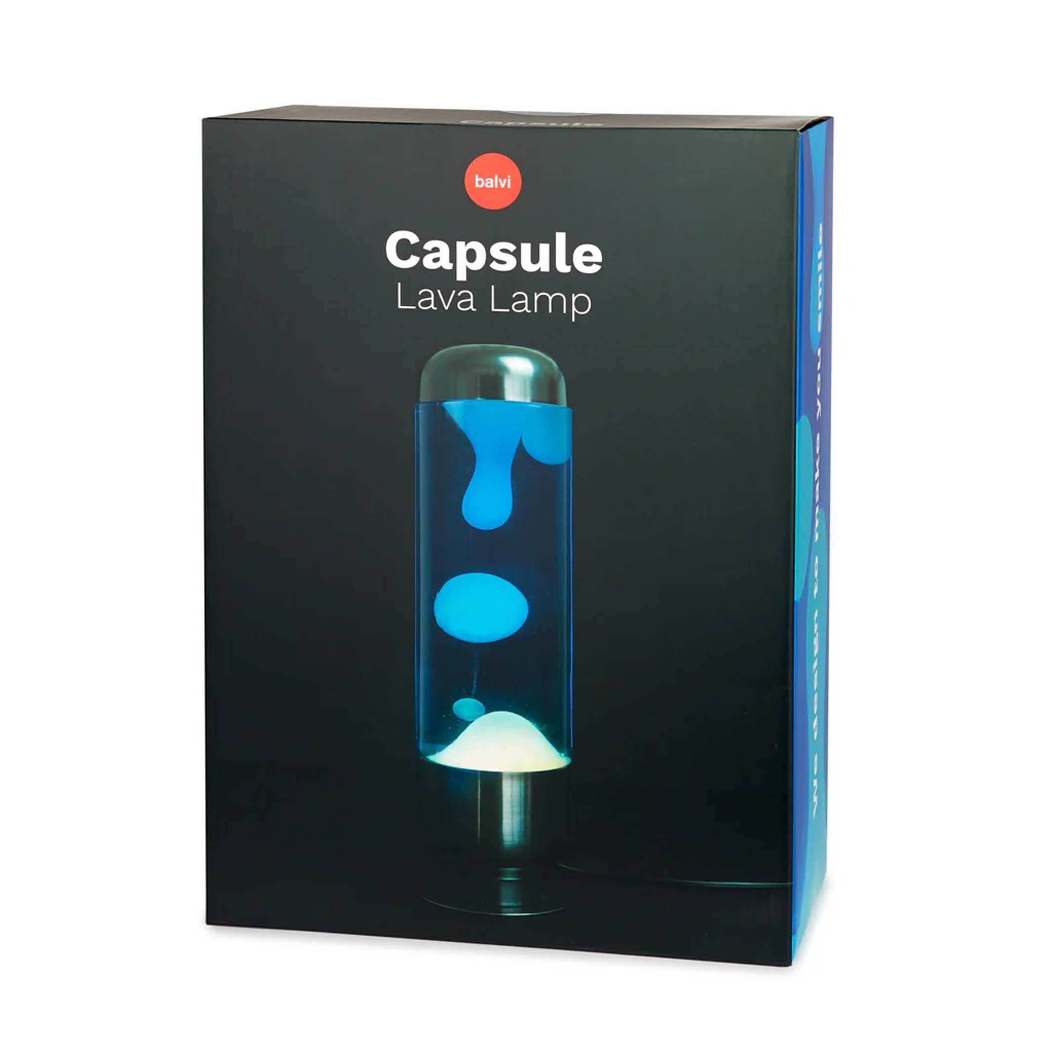 Lavalampe Capsule – Blau-Weiß · Aluminium · 35 cm | Balvi