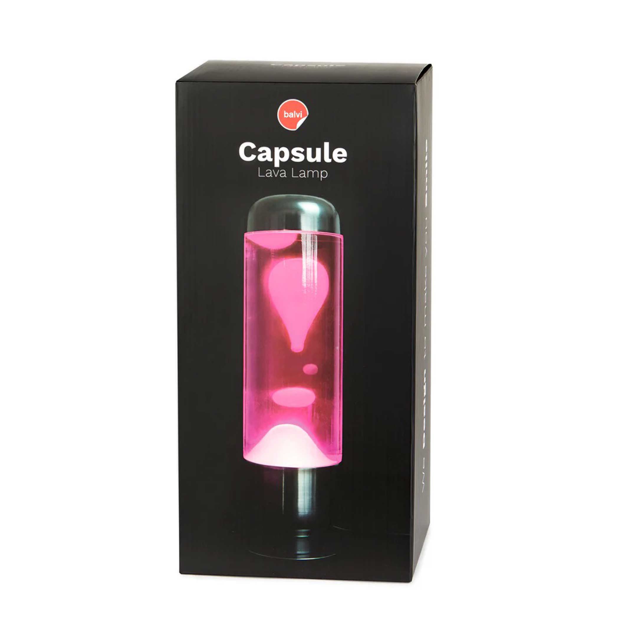 Lavalampe Capsule – Pink-Weiß · Aluminium · 35 cm | Balvi