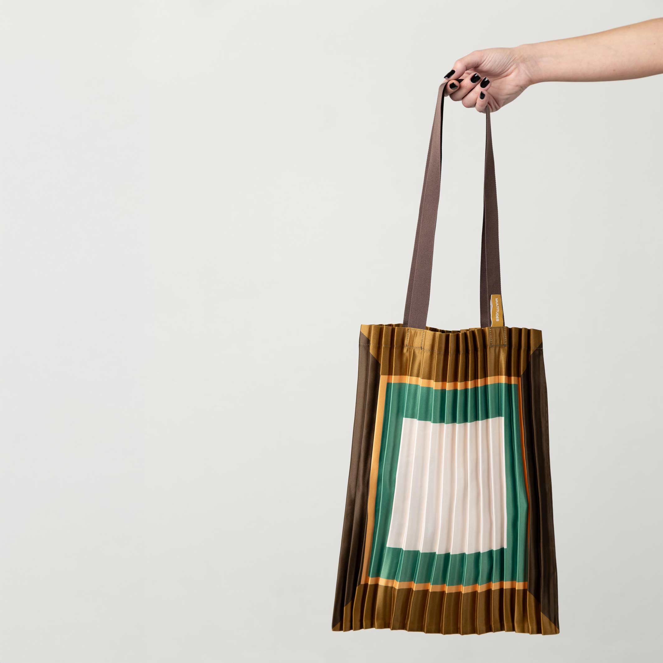 Tote Bag Cefalù – Pleated Satin, 40×48 cm | Multitudes