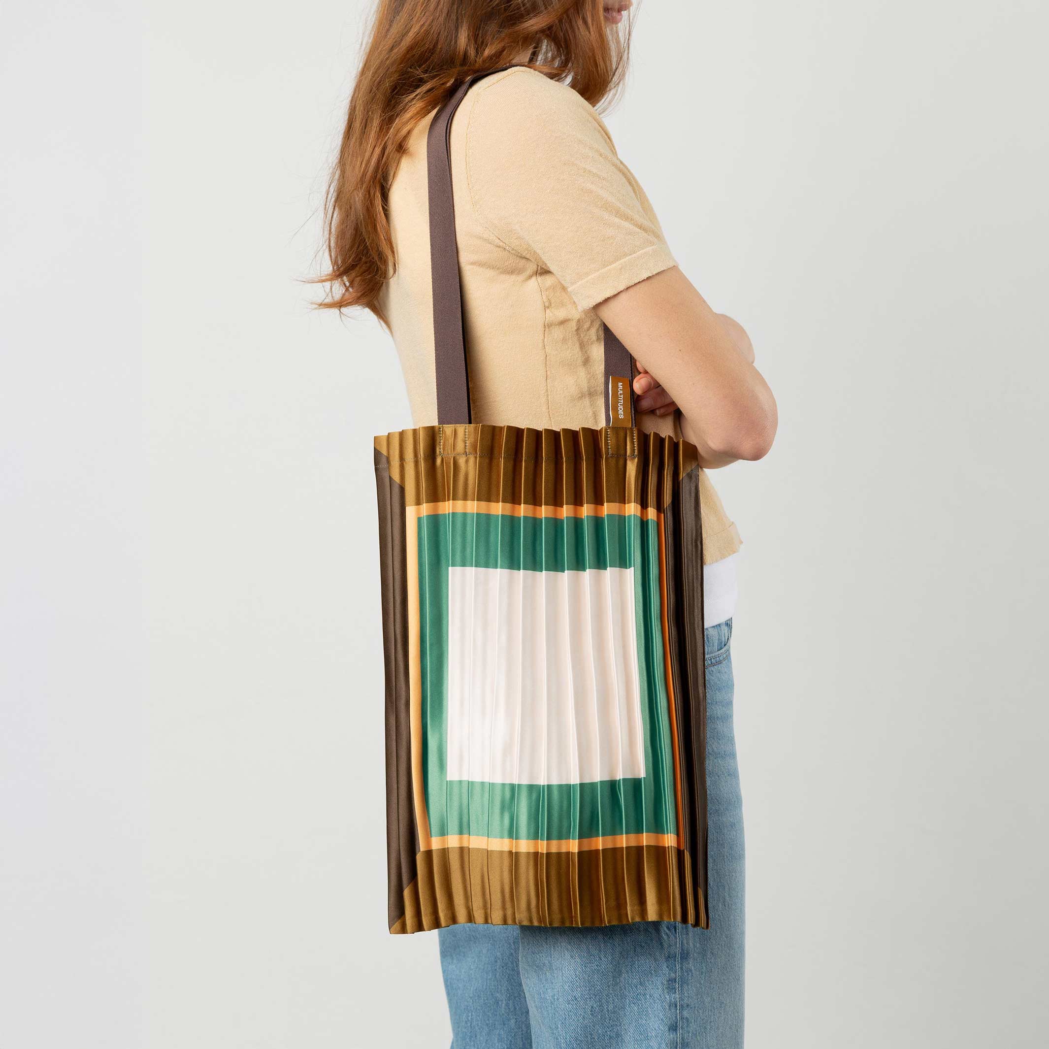 Tote Bag Cefalù – Pleated Satin, 40×48 cm | Multitudes