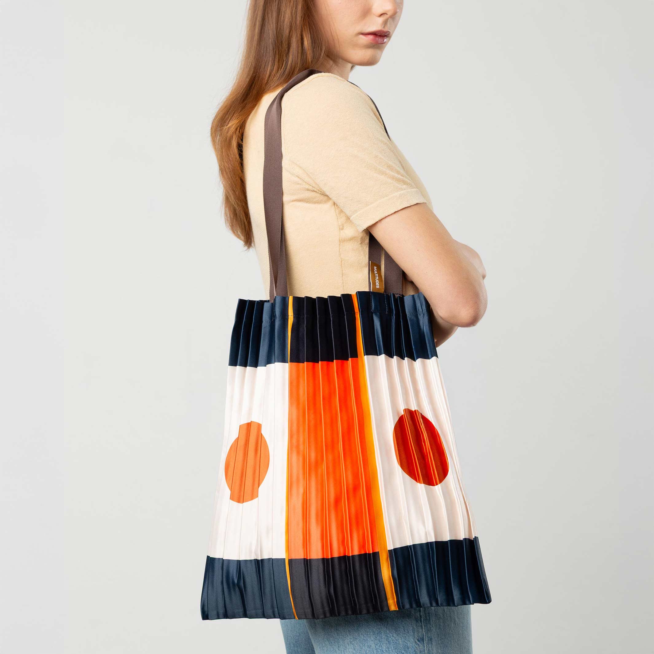 Tote Bag Pozzallo – Pleated Satin, 40×48 cm | Multitudes