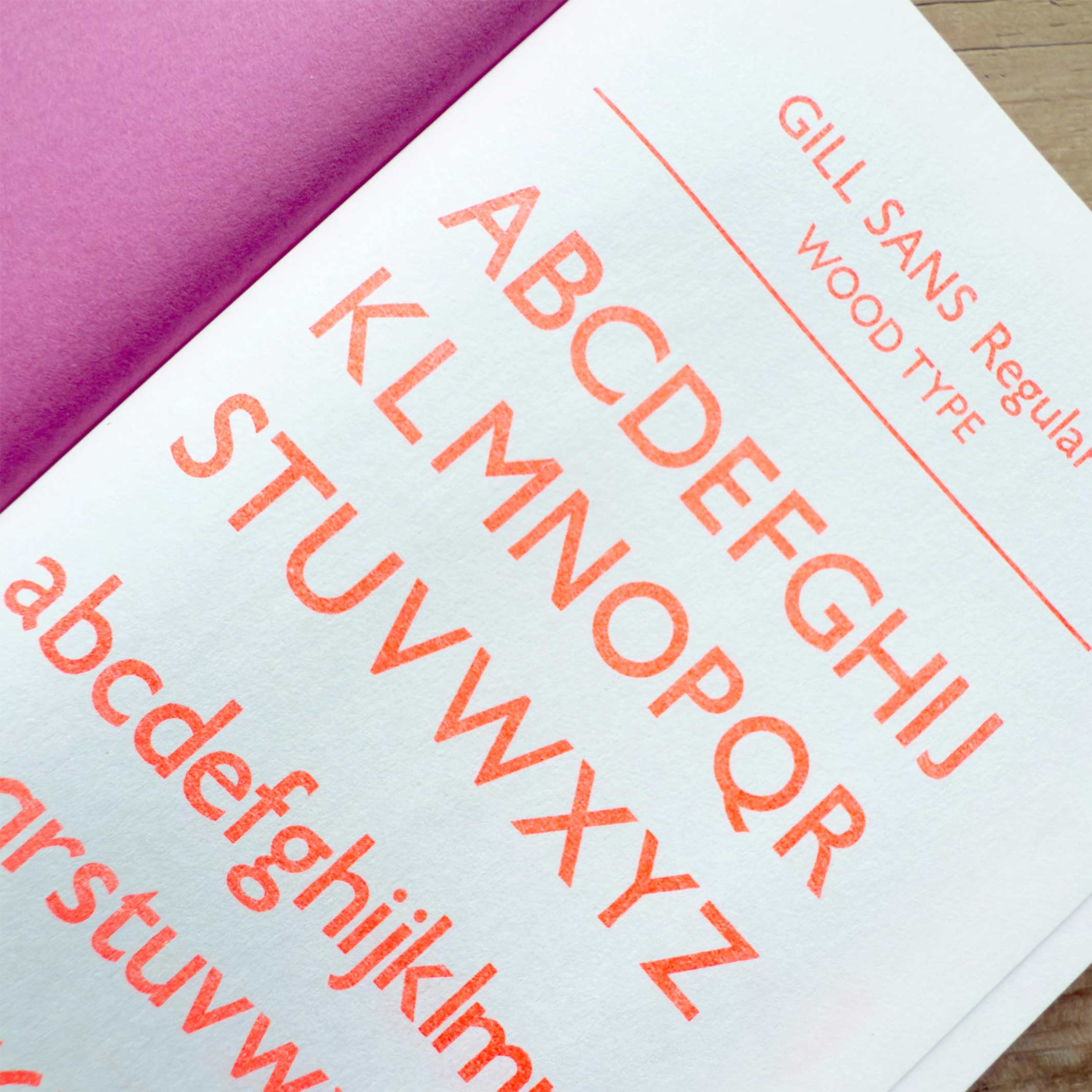 Notebook Typeface Gill Sans – Japan Letterpress, A6 Light Green | Tomigaya · Design Gift