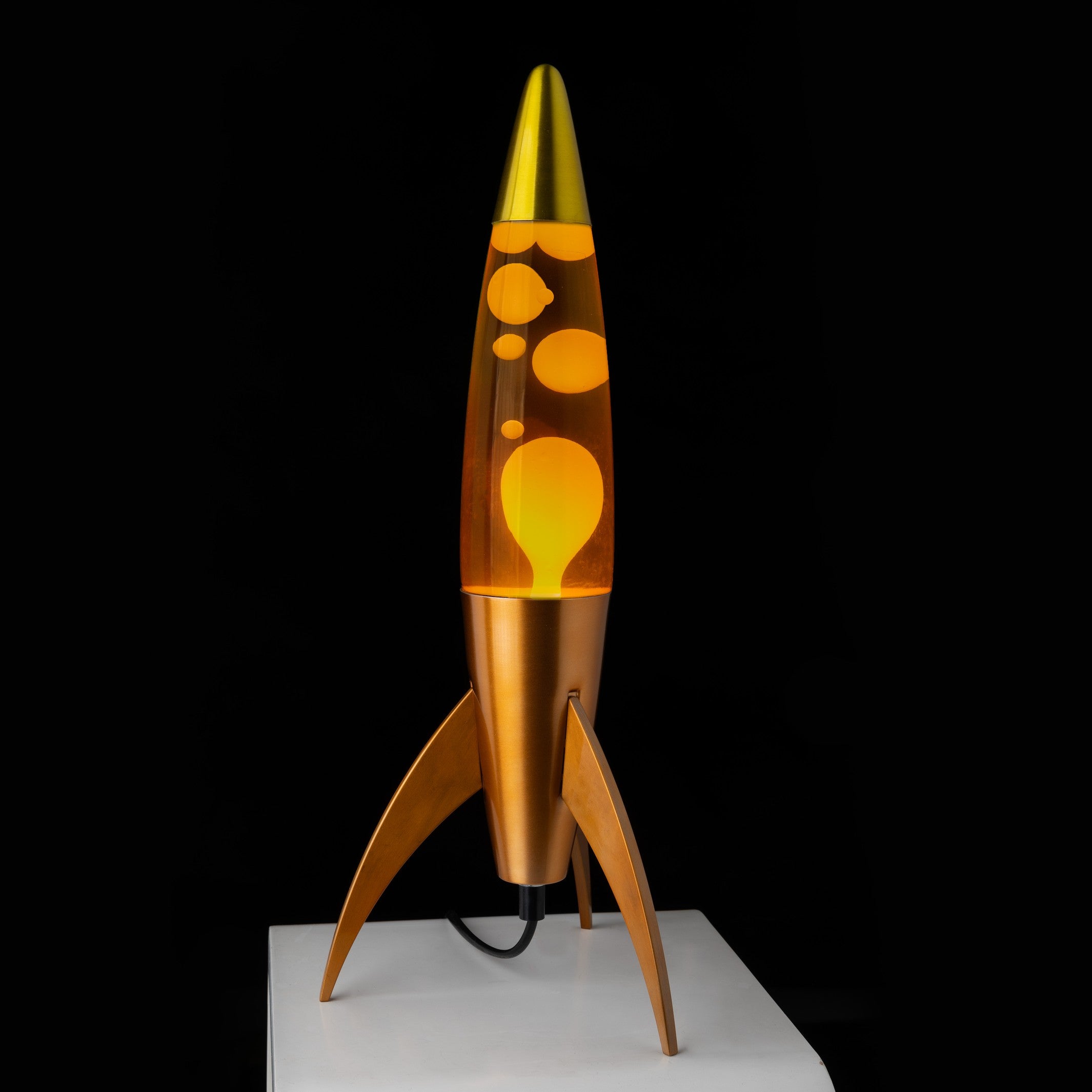 Lava Lamp Rocket – Orange Gradient · 45 cm | Fisura
