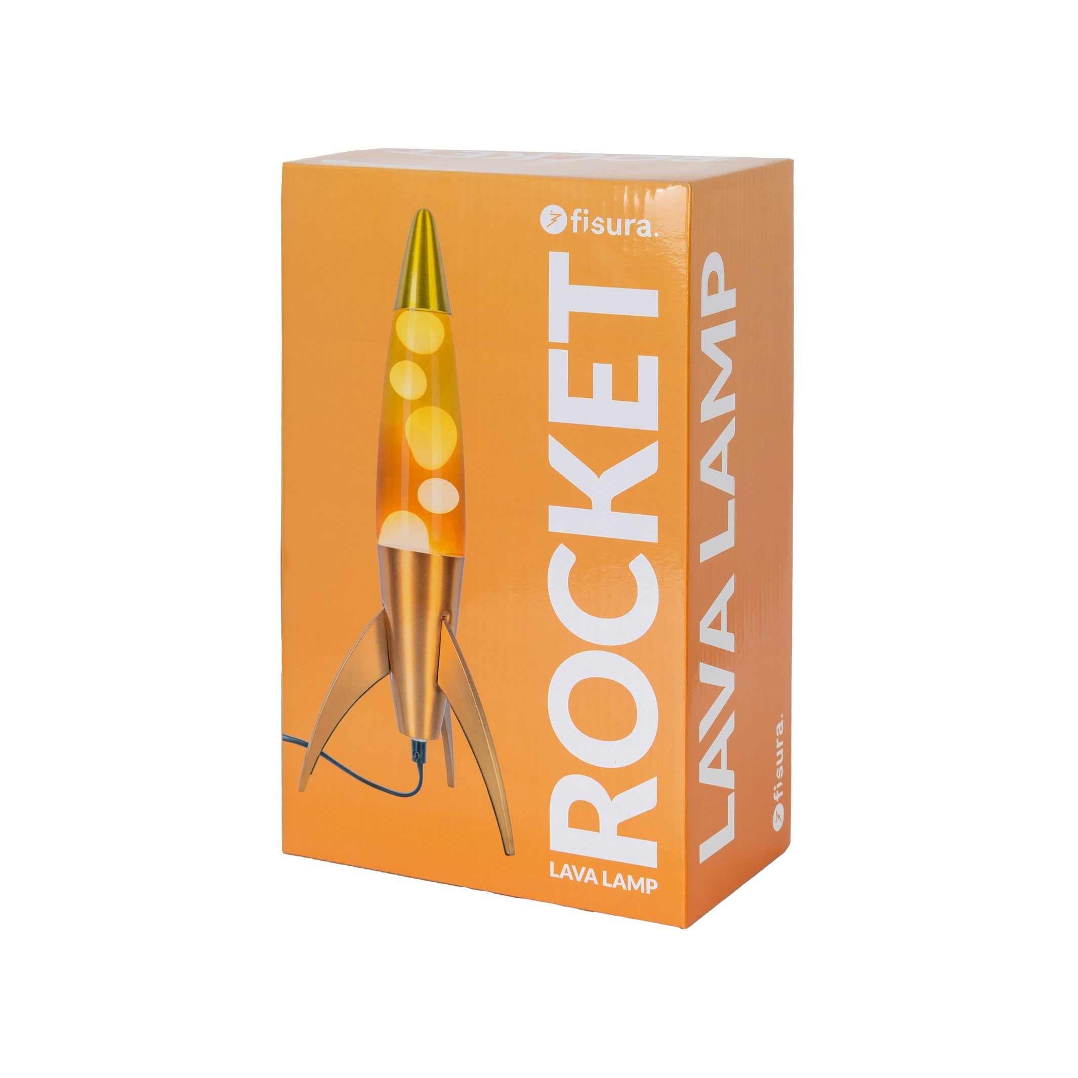 Lava Lamp Rocket – Orange Gradient · 45 cm | Fisura