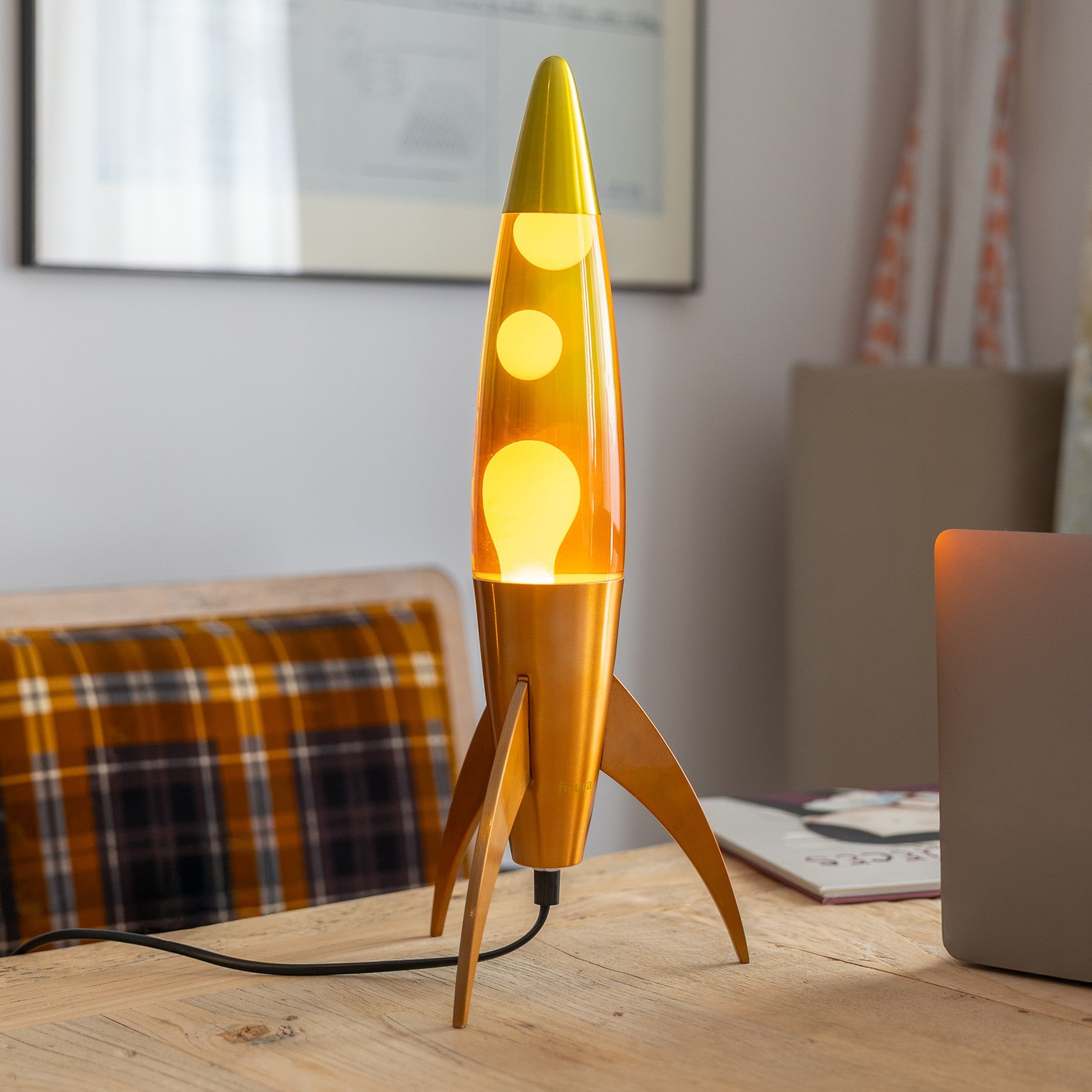 Lavalampe Rocket – Orange Gradient · Retro · 45 cm | Fisura · Tischlampe