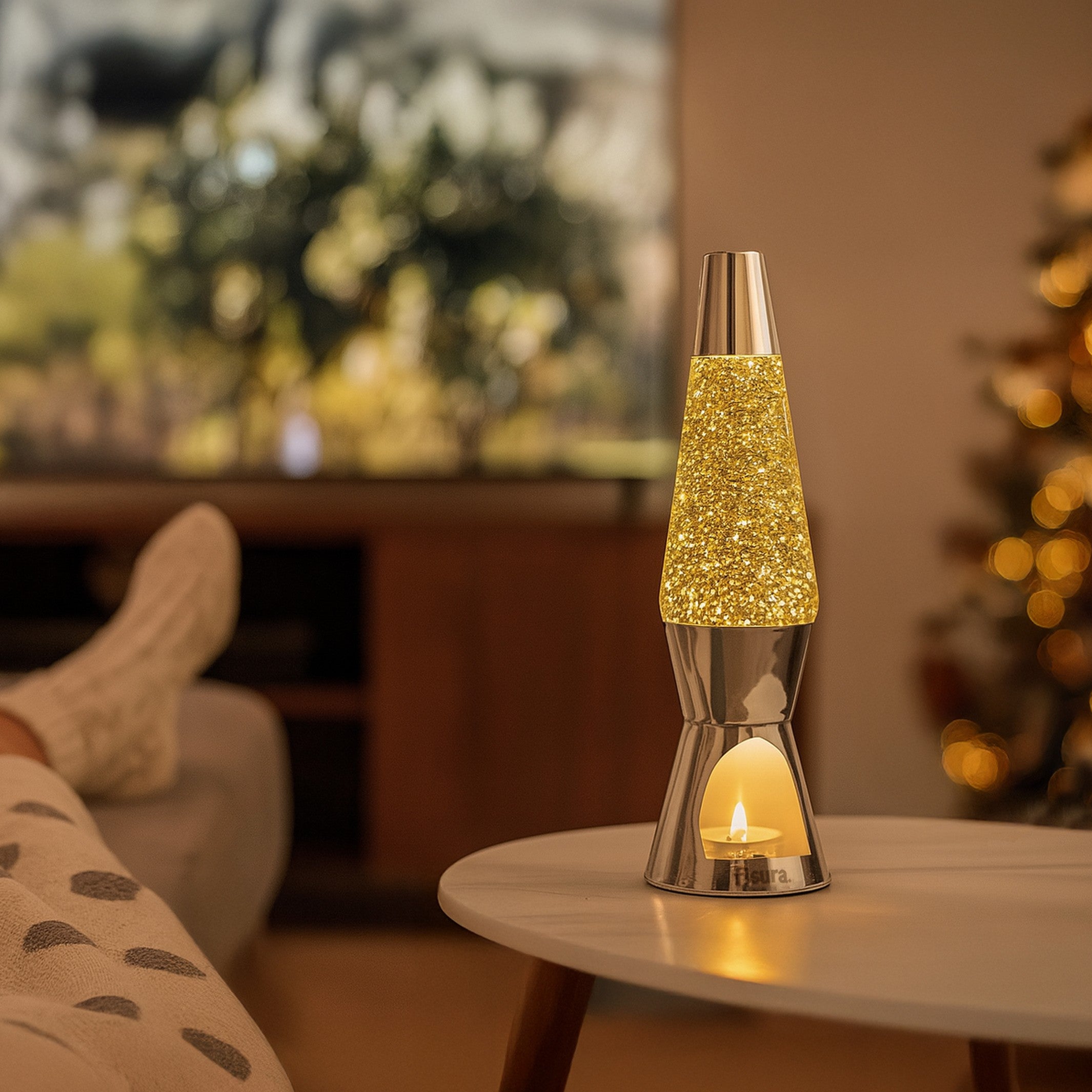 Lava Lamp Tealight – Chrome & Glitter – Lifestyle 9 | Fisura