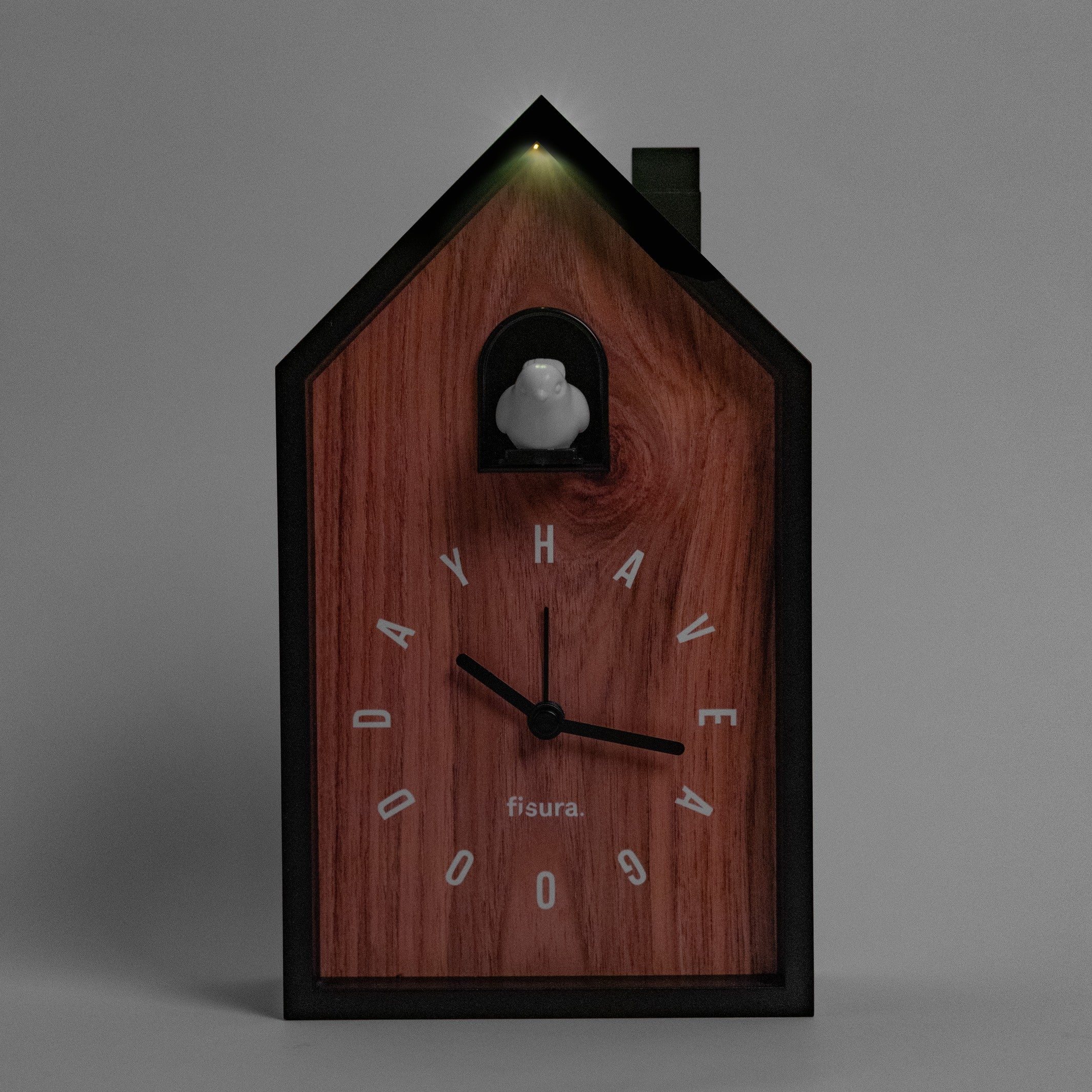 Alarm Clock Cuckoo House – Wood, Have a Good Day – Freisteller 3 | Fisura