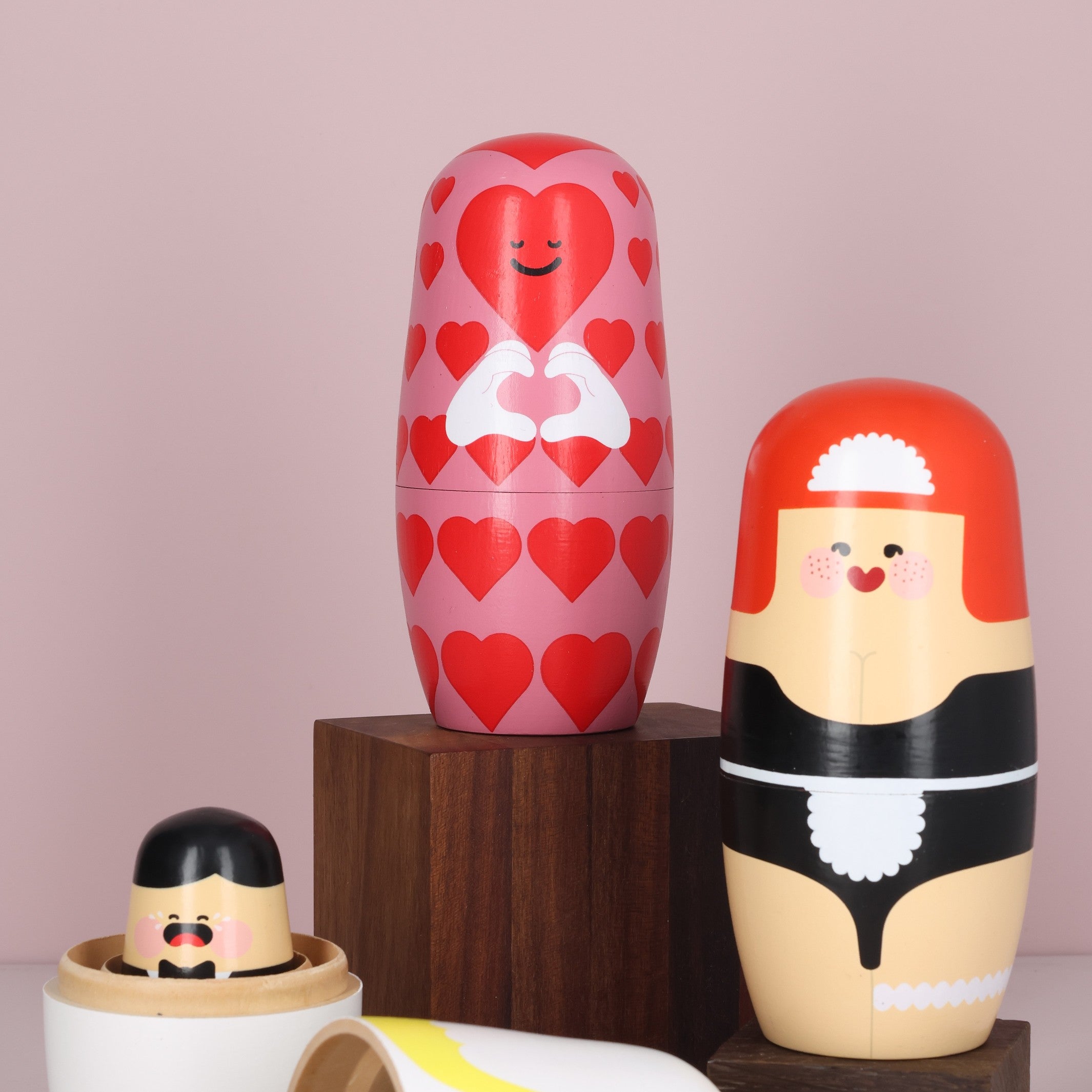 Holzfiguren Expressions Love – 3er-Set · 14 cm | Spring Copenhagen · Liebesgeschenk