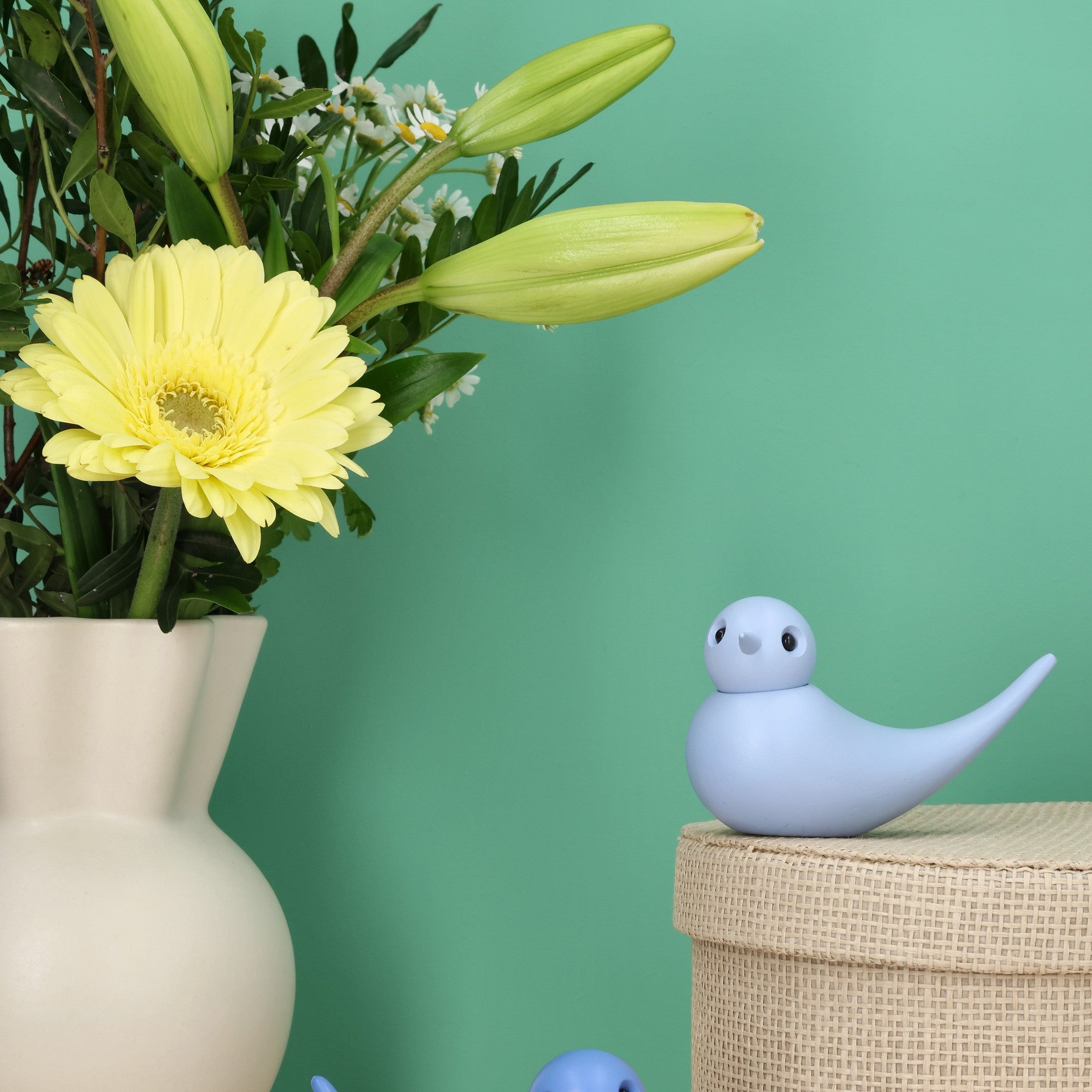 Holzschwalben-Paar Sweeties Blau – Buche · 6 cm | Spring Copenhagen