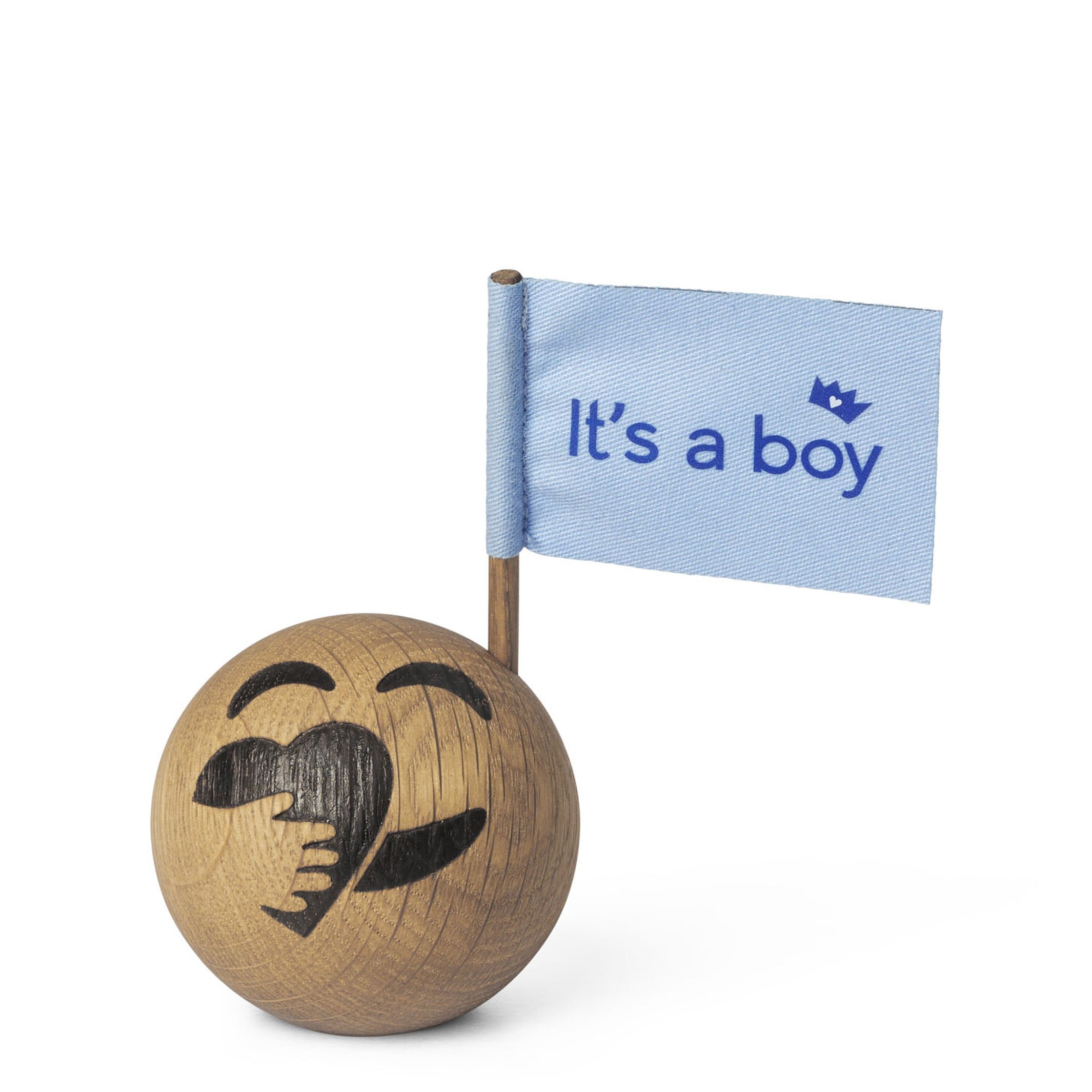 Wooden Emoticon Boy & Girl – Oak · Ø 5 cm | Spring Copenhagen