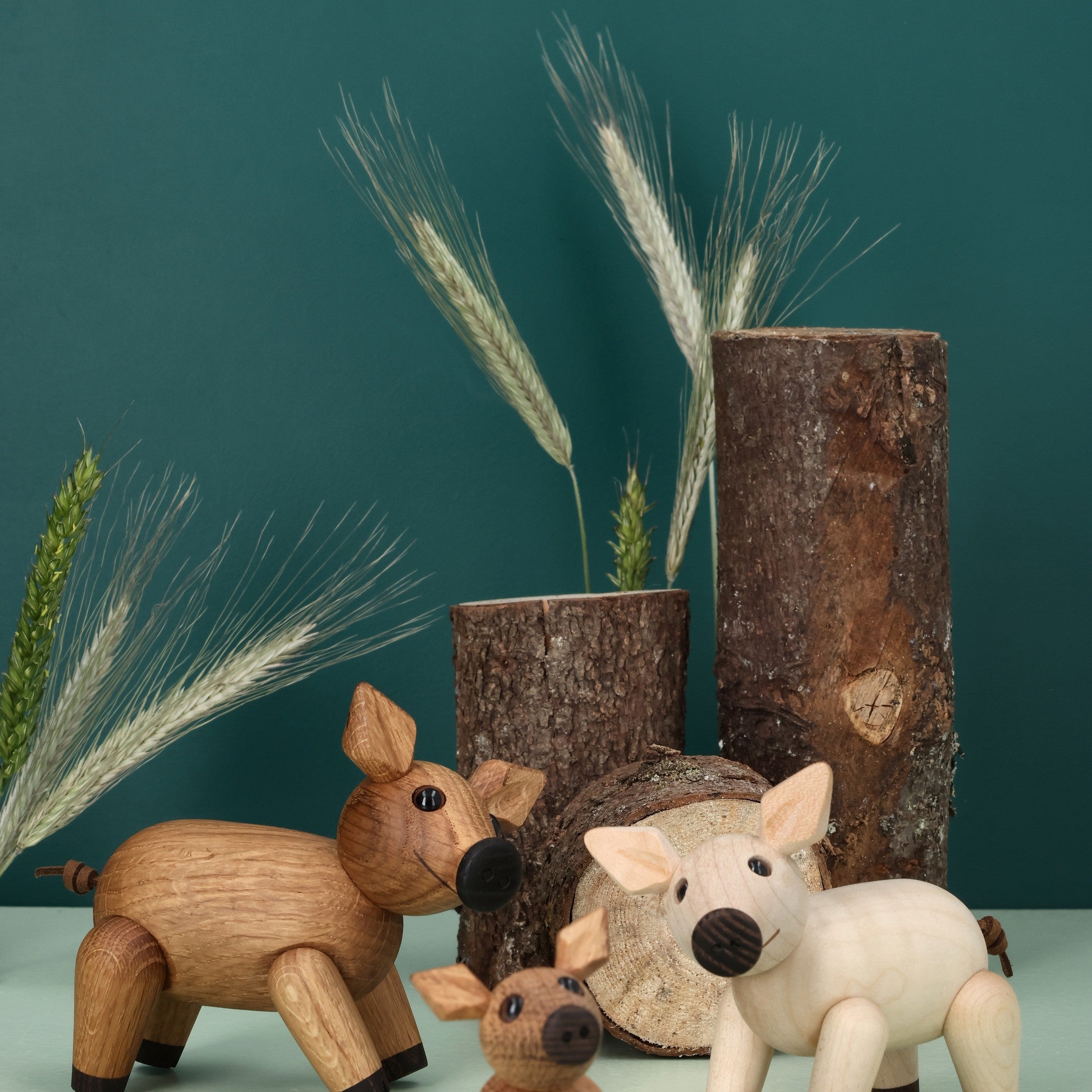 Holzschwein Percy – 9,3 cm · Tierfigur | Spring Copenhagen · Tischdeko