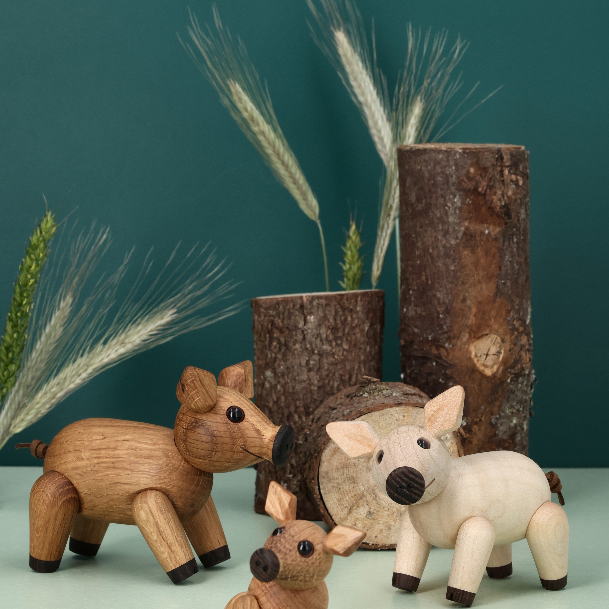 Wooden Pig Poppy – 6 cm · Animal Figure | Spring Copenhagen · Desk Decor