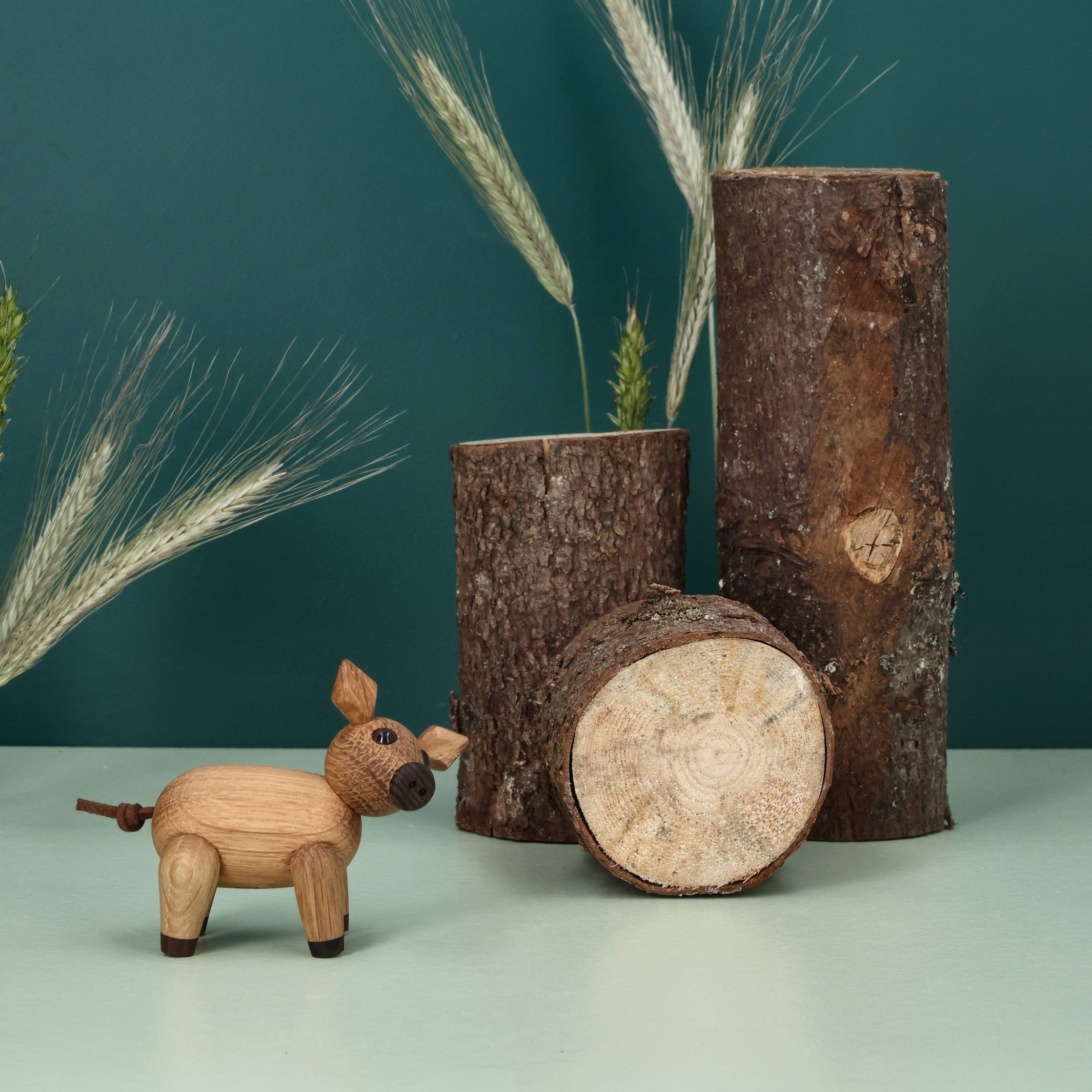 Wooden Pig Poppy – 6 cm · Animal Figure | Spring Copenhagen · Desk Decor