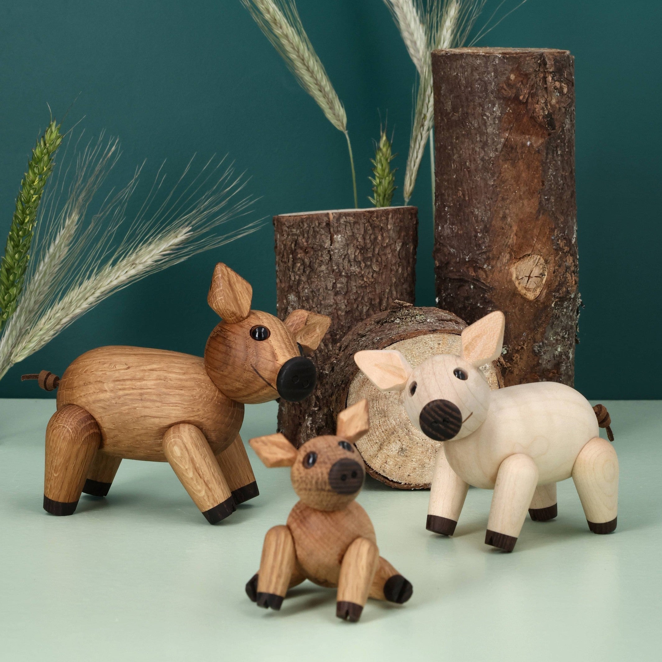 Wooden Pig Poppy – 6 cm · Animal Figure | Spring Copenhagen · Desk Decor