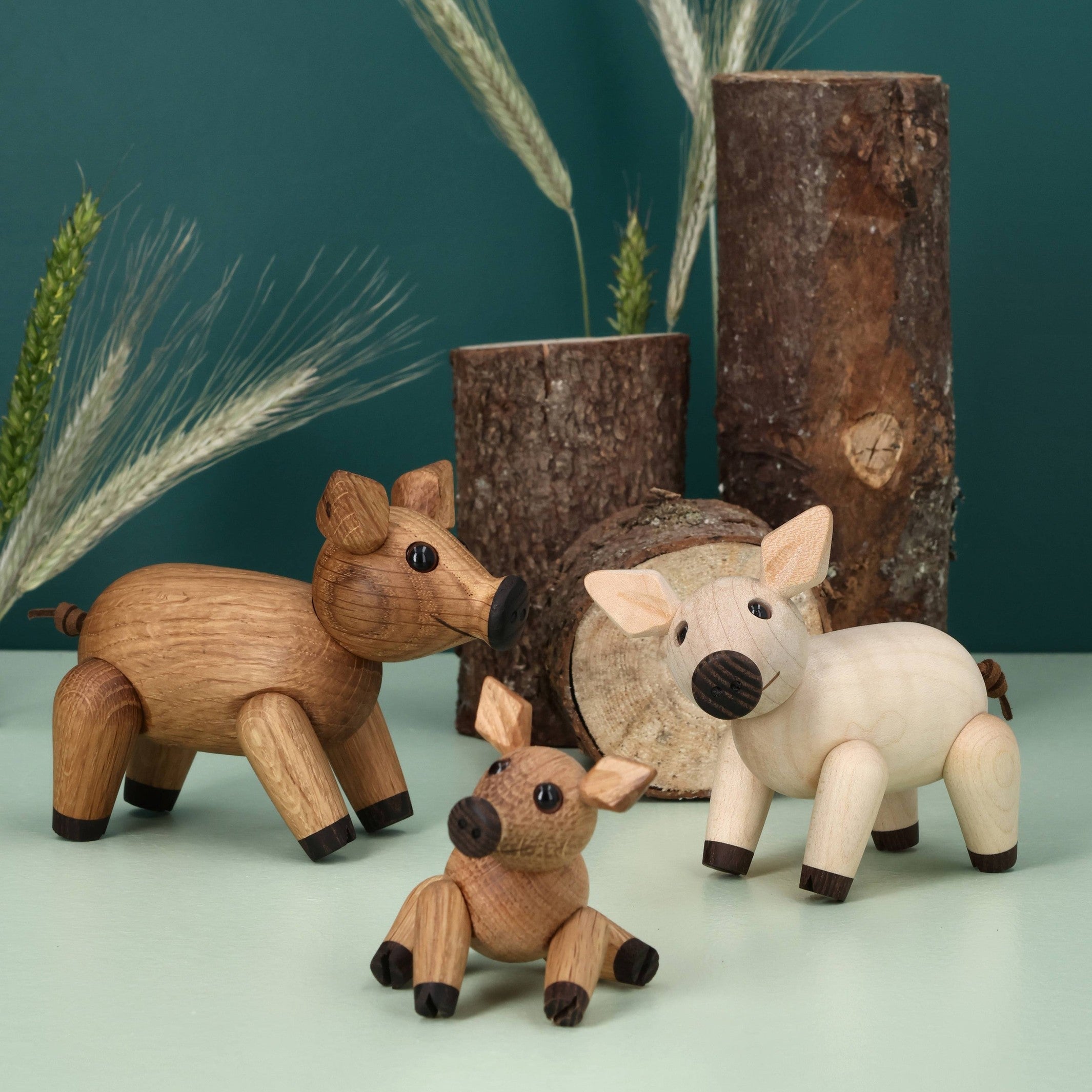 Wooden Pig Poppy – 6 cm · Animal Figure | Spring Copenhagen · Desk Decor