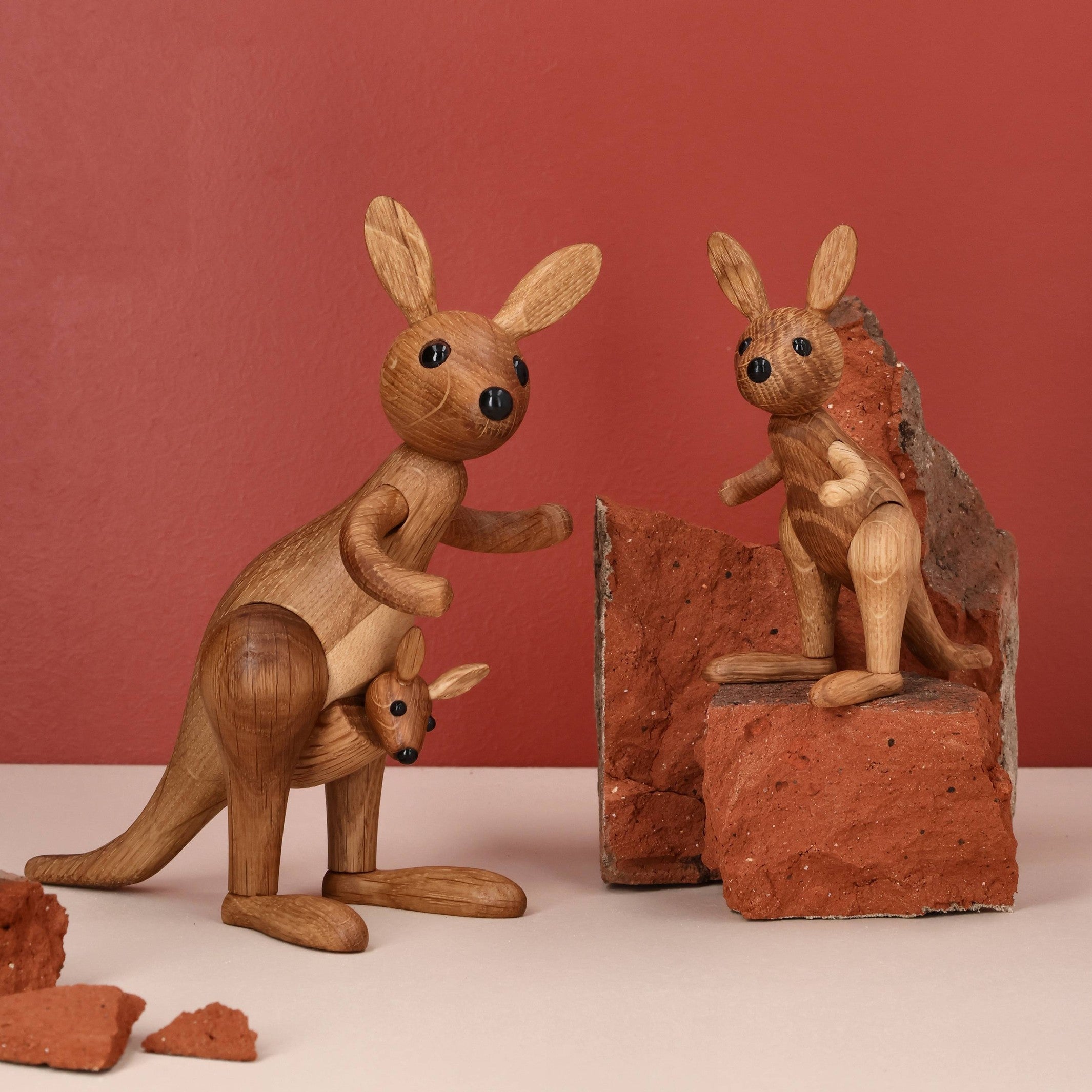 Wooden Kangaroo Roo – 11.5 cm · Animal Figure | Spring Copenhagen · Desk Decor