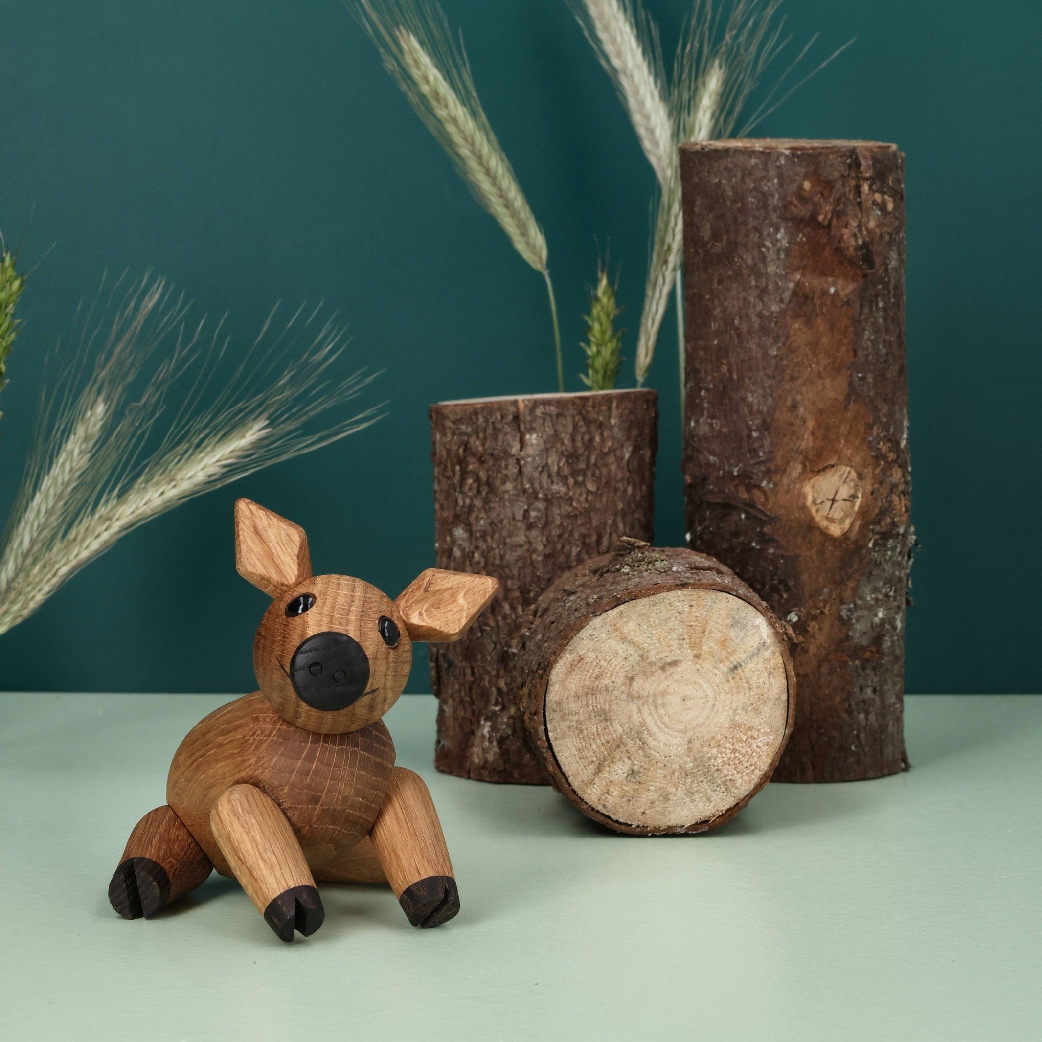 Holzschwein Percy – 9,3 cm · Tierfigur | Spring Copenhagen · Tischdeko