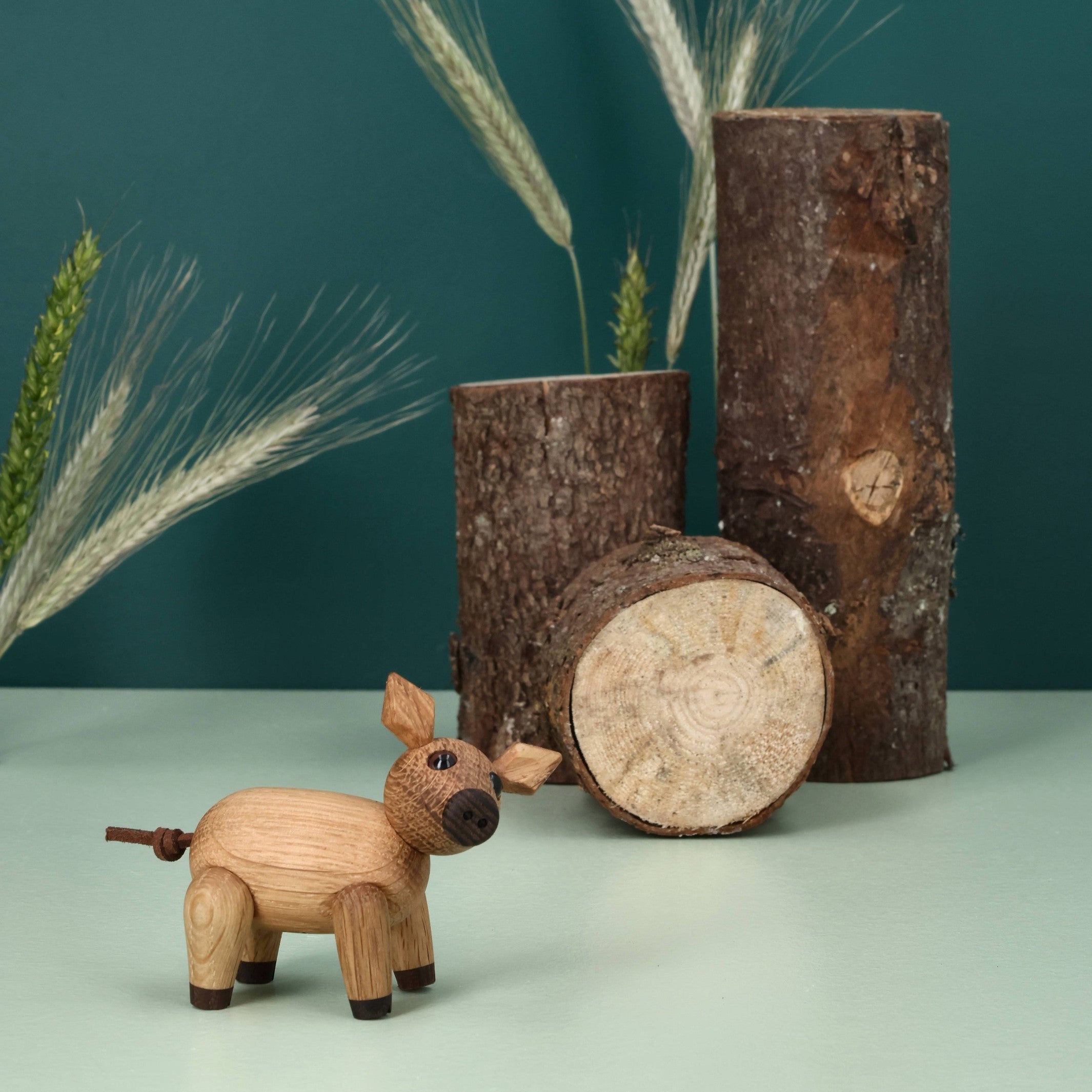 Wooden Pig Poppy – 6 cm · Animal Figure | Spring Copenhagen · Desk Decor