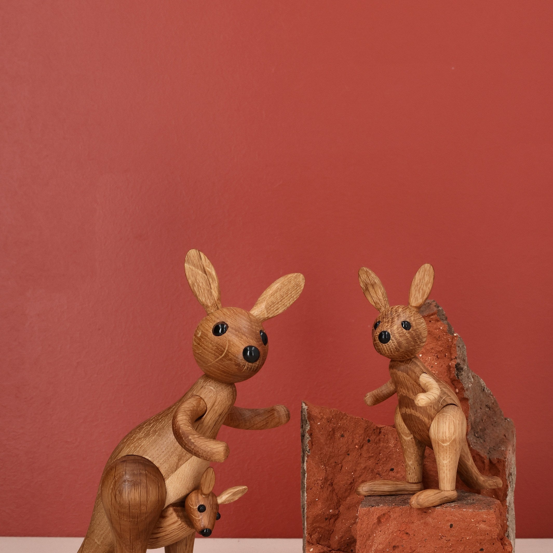 Wooden Kangaroo Sydney – 16.5 cm · Animal Figure | Spring Copenhagen · Desk Decor