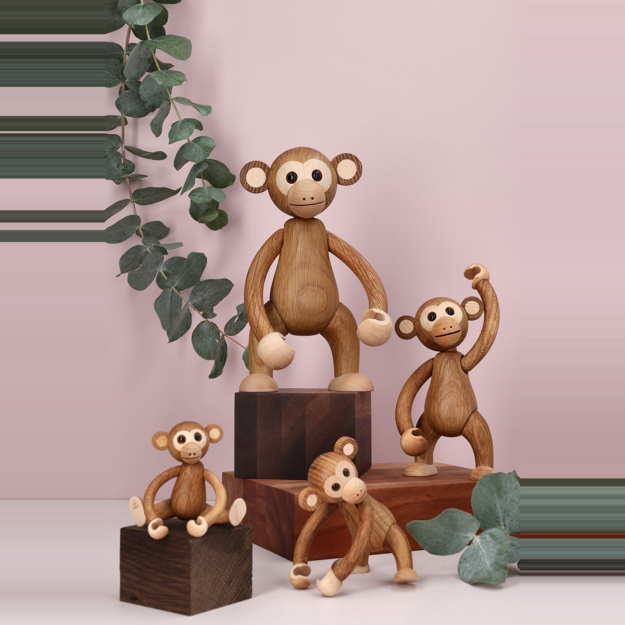 Wooden Monkey Funky – 21 cm · Animal Figure | Spring Copenhagen · Desk Decor