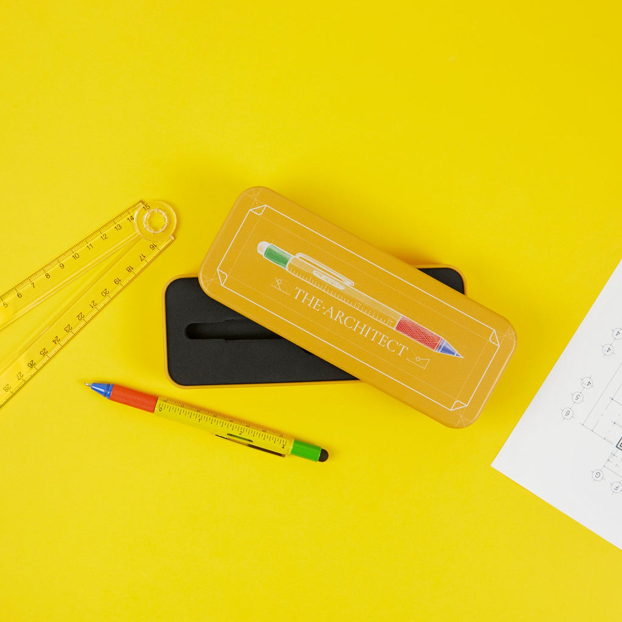 Multifunktionsstift "The Architect" – Aluminium · 15 cm | Balvi