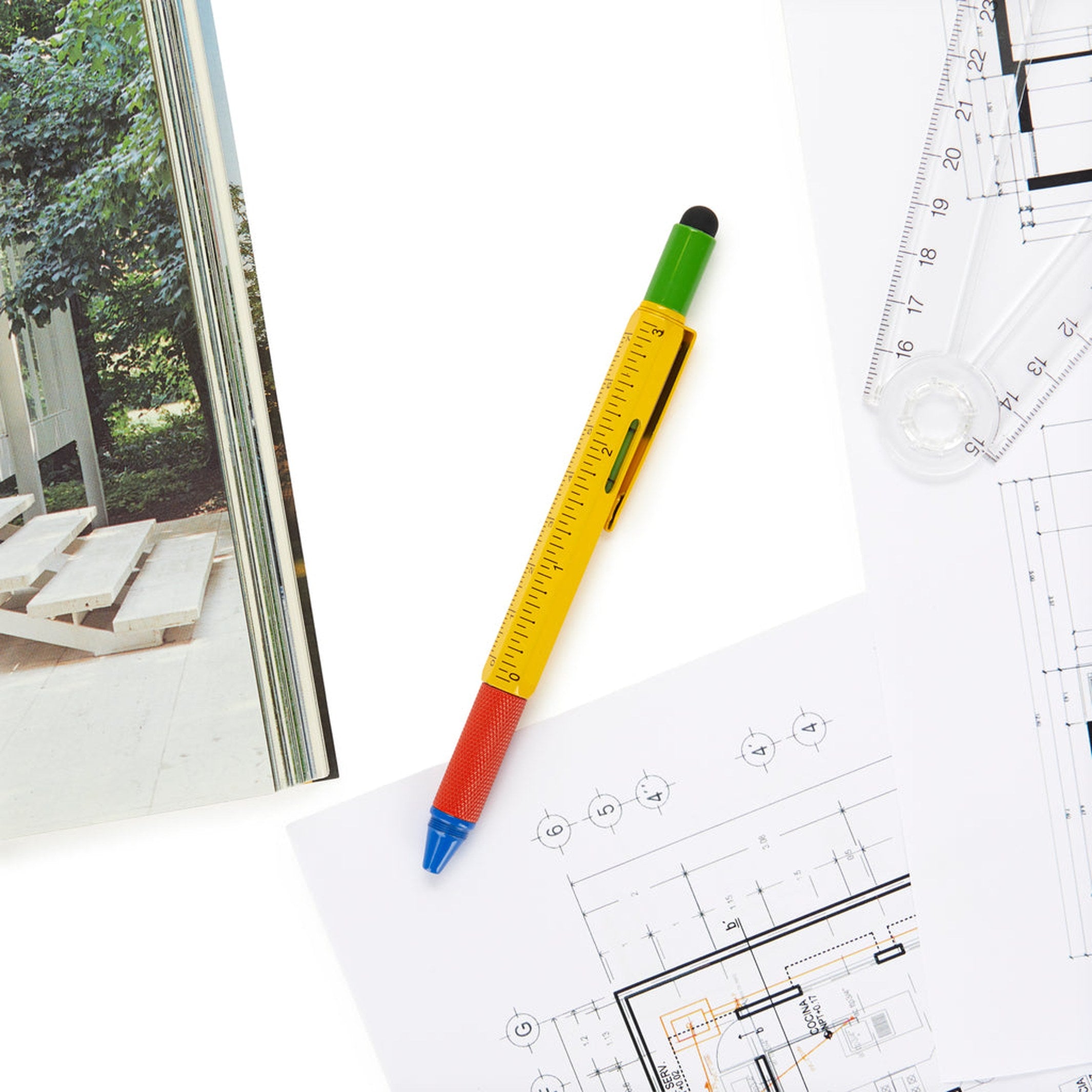 Multifunktionsstift "The Architect" – Aluminium · 15 cm | Balvi