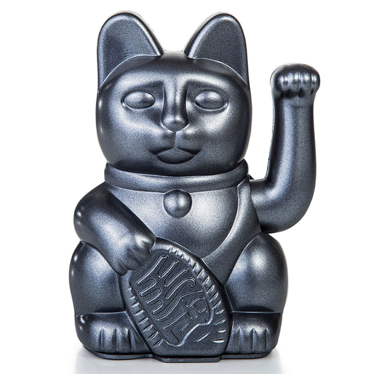THE LUCKY CAT GALAXY | metallic gray Japanese TALISMAN | Space Edition | Donkey Products