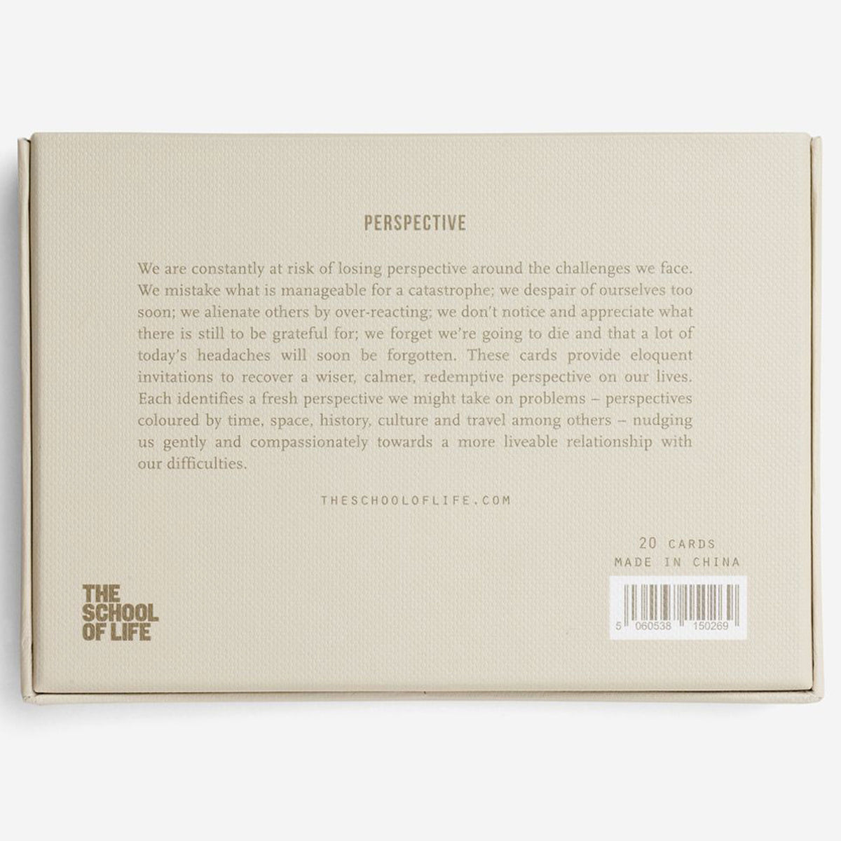 CARDS FOR PERSPECTIVE | ENSEMBLE DE 20 CARTES | Édition anglaise | The School of Life