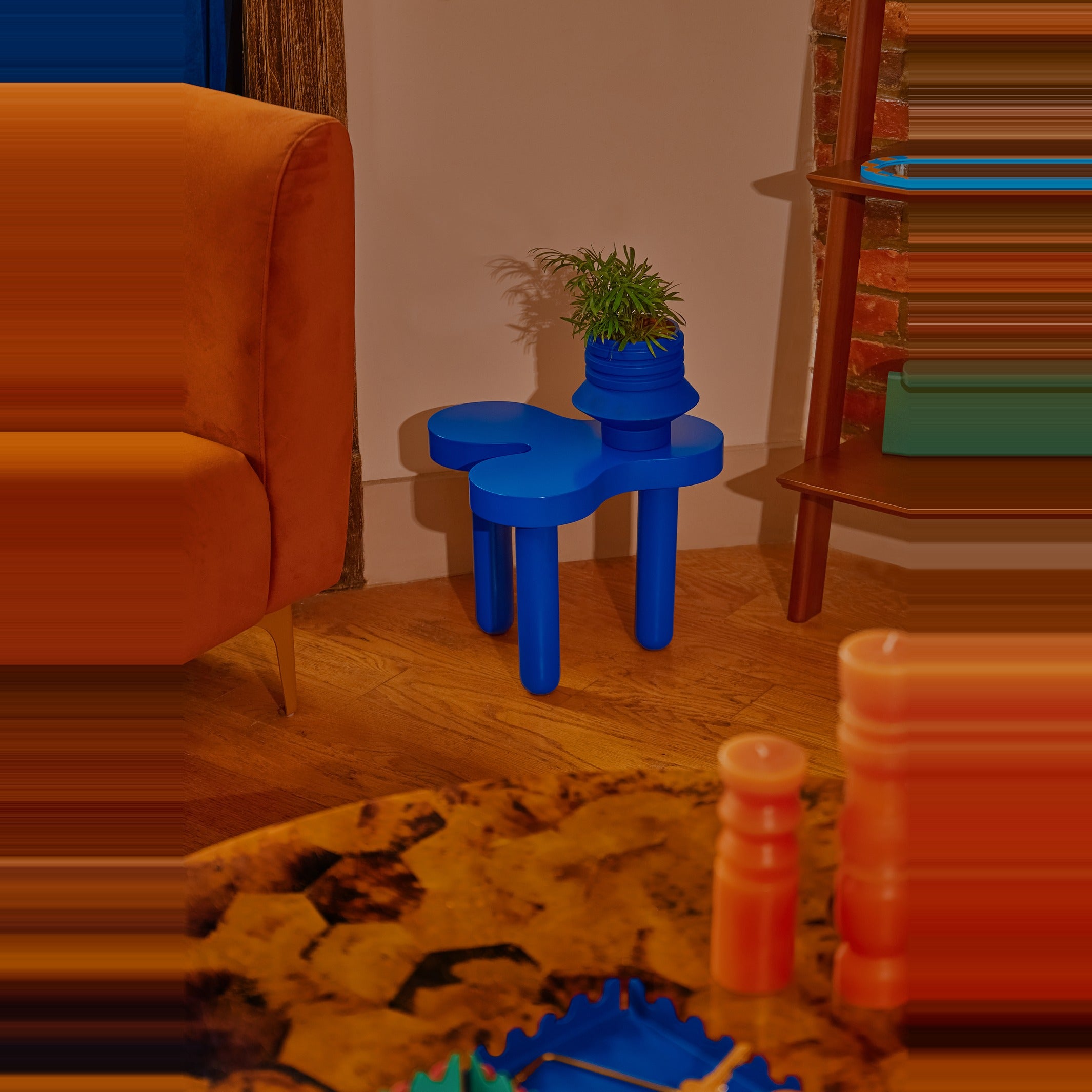 Side Table Splat – Short · Blue | Sophie Collé · Areaware