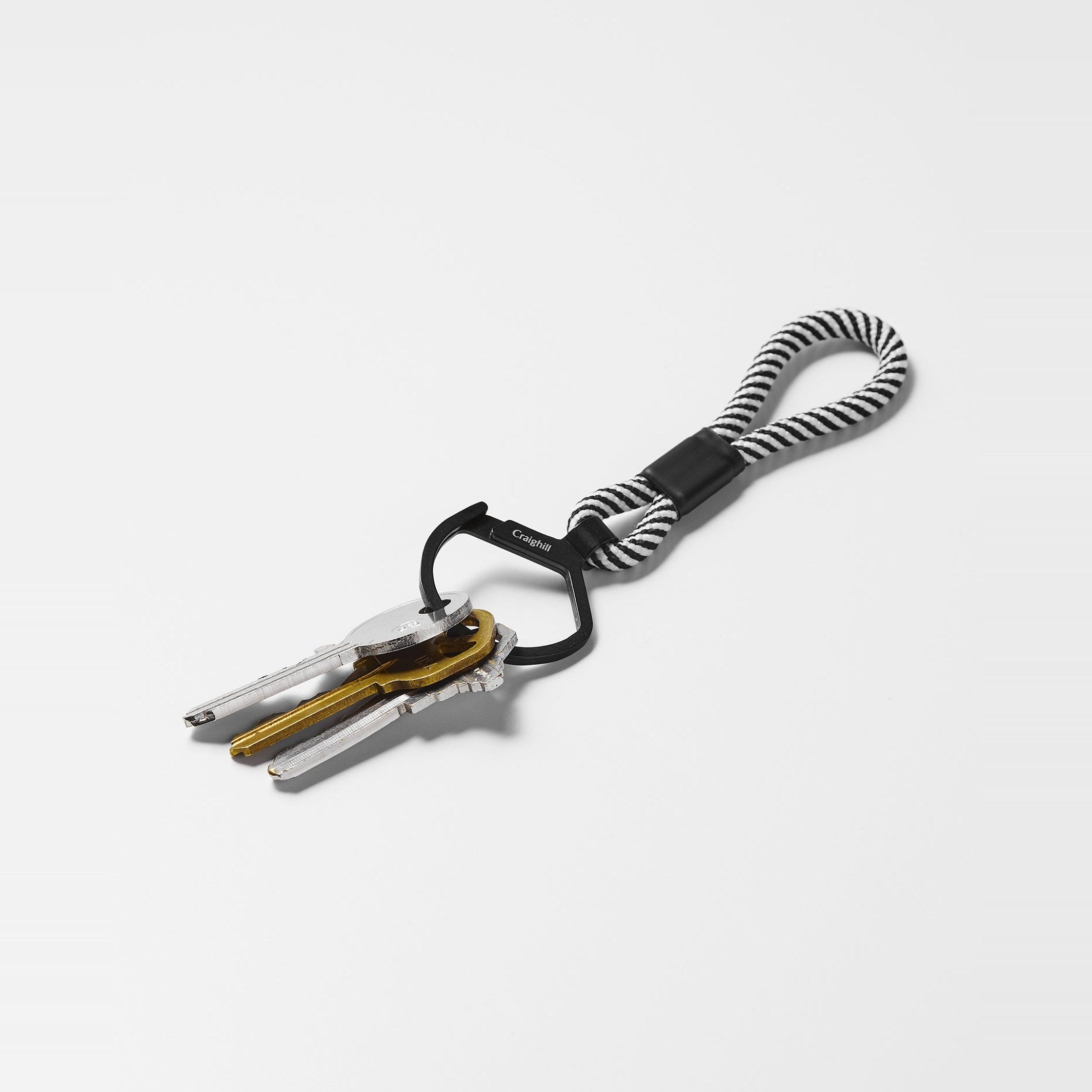 Schlüsselring "Rope Split Ring" – Stahl · Schwarz-Weiß | Craighill