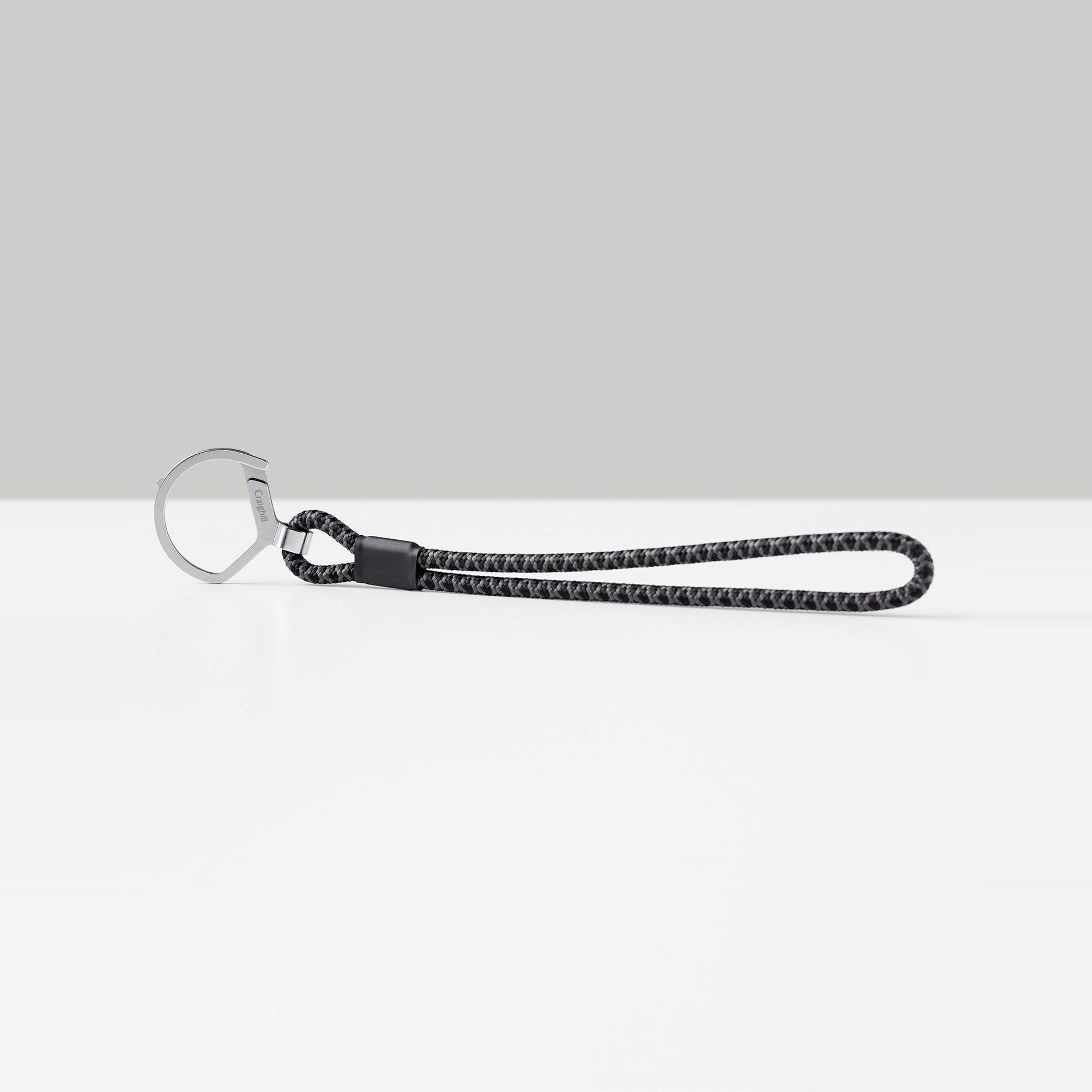 Schlüsselring "Rope Split Ring" Long – Stahl · Dunkelgrau | Craighill