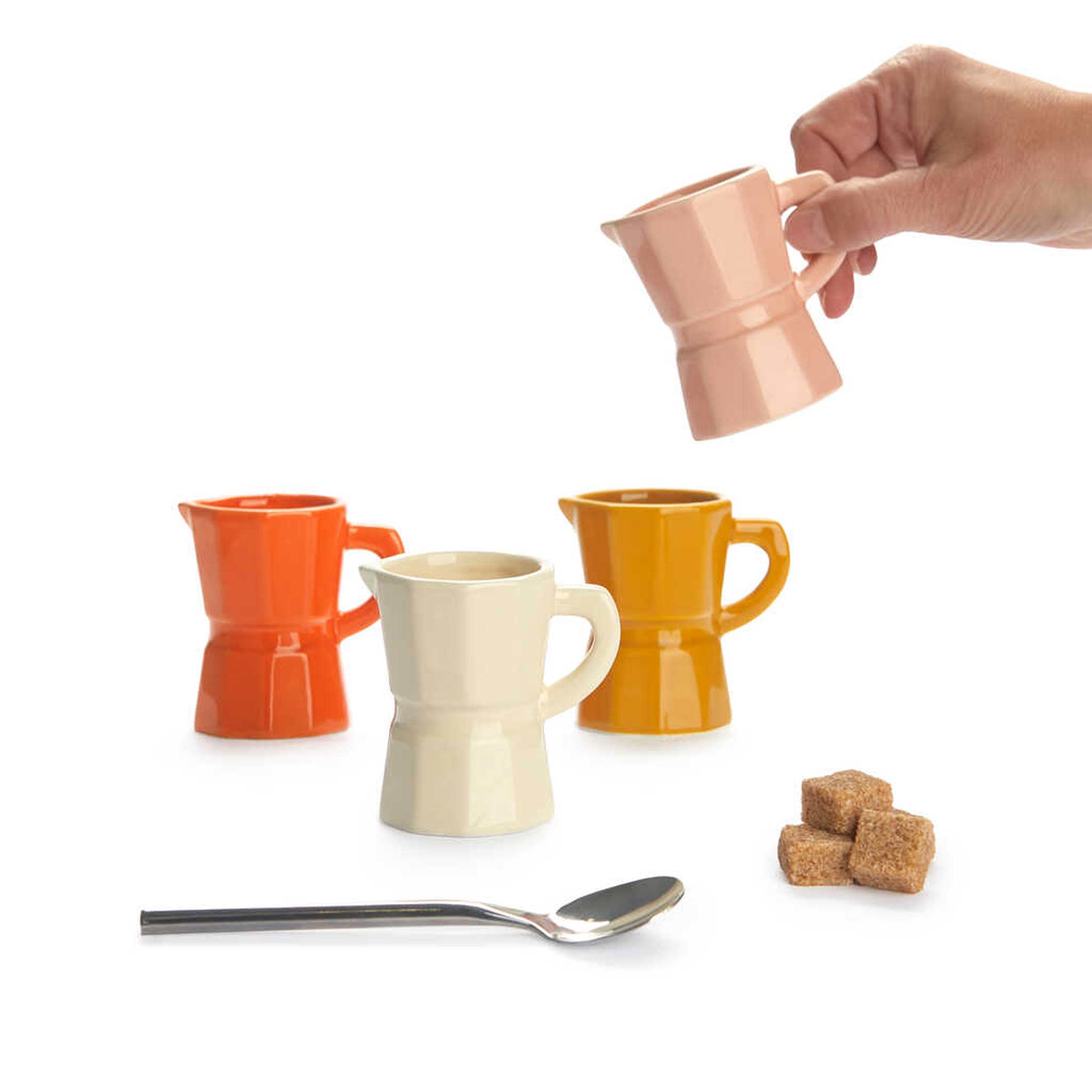 Coffee Cup Set "Moka Caramel" – Ceramic · 4x 120 ml | Balvi