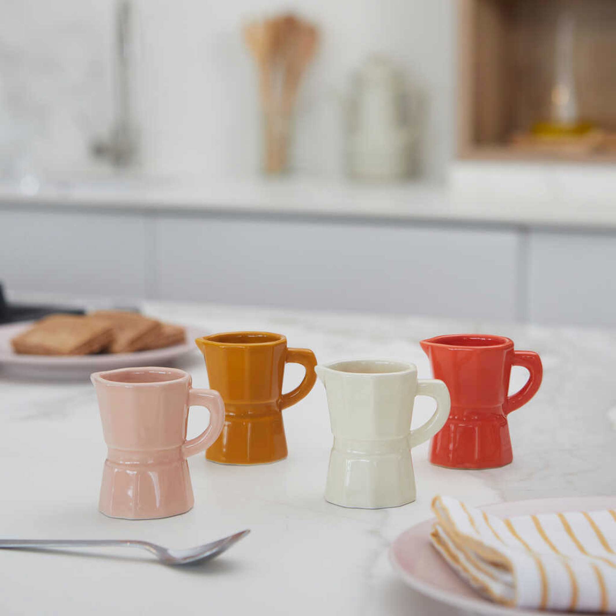 Coffee Cup Set "Moka Caramel" – Ceramic · 4x 120 ml | Balvi