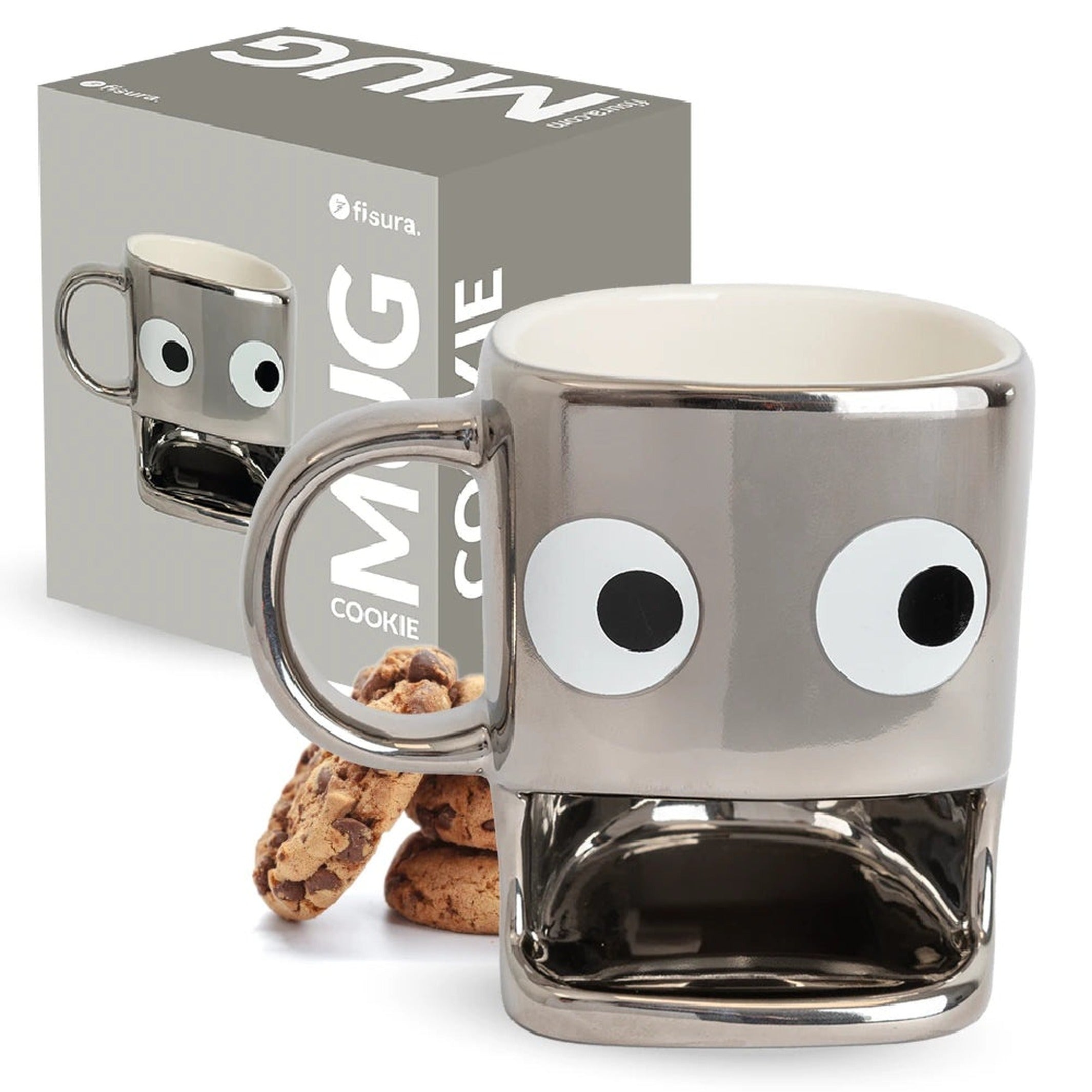 Cookie Mug – Silver · Ceramic · Cookie Pocket | Fisura