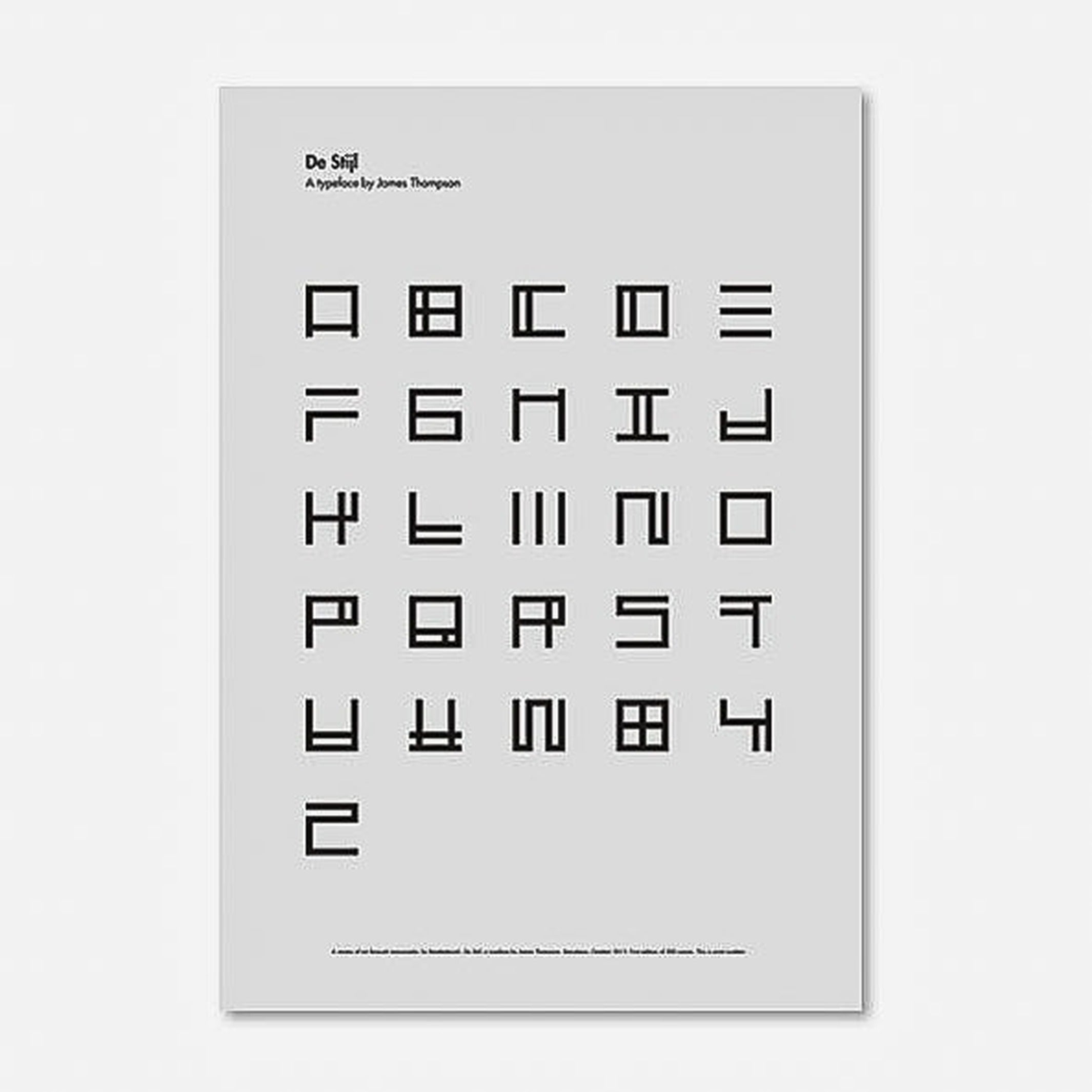 Poster "De Stijl A-to-Z" – Letterpress · 70 × 48 cm | Beamalevich